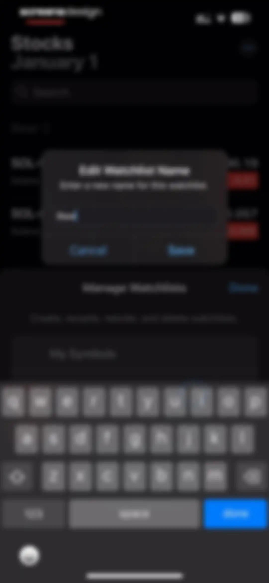 Stocks screen 37