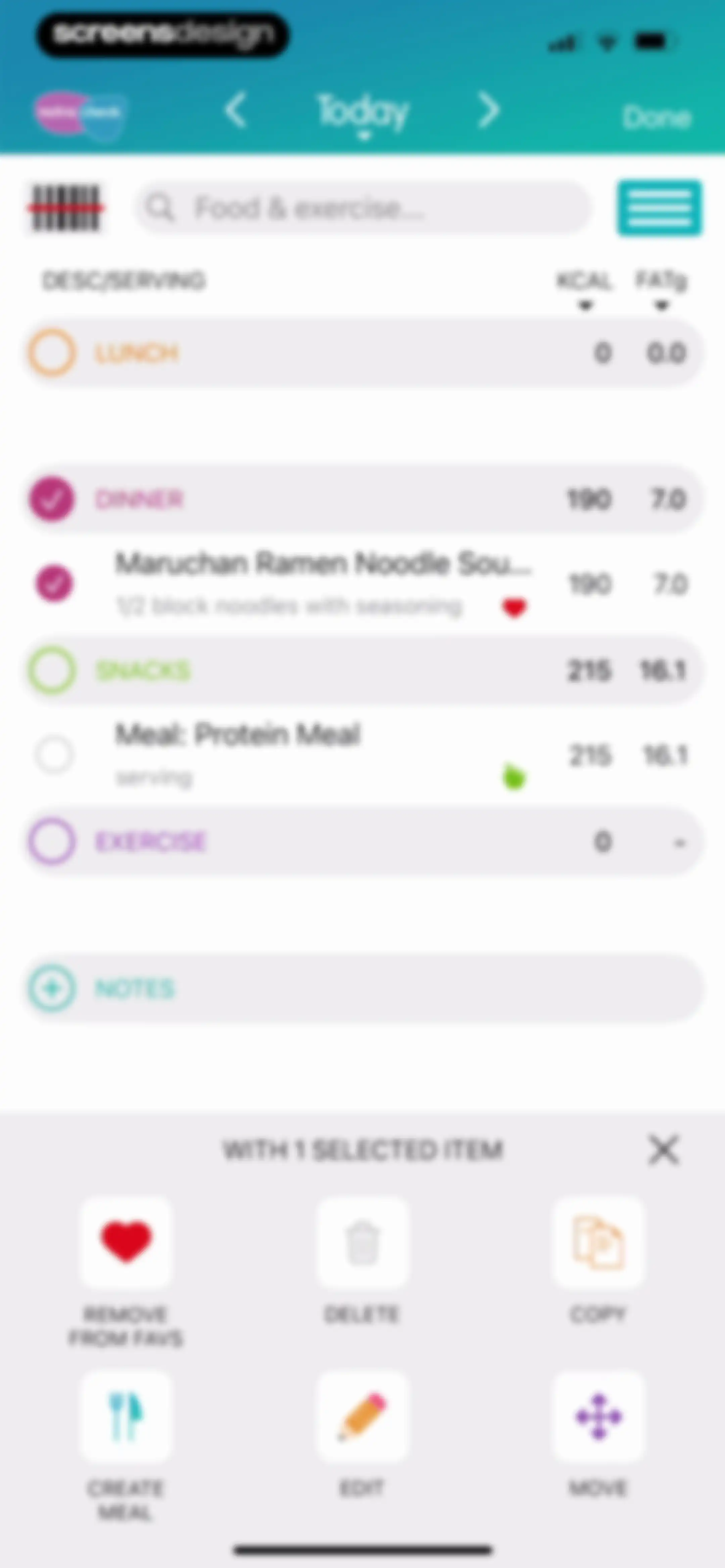 Calorie Counter + screen 57