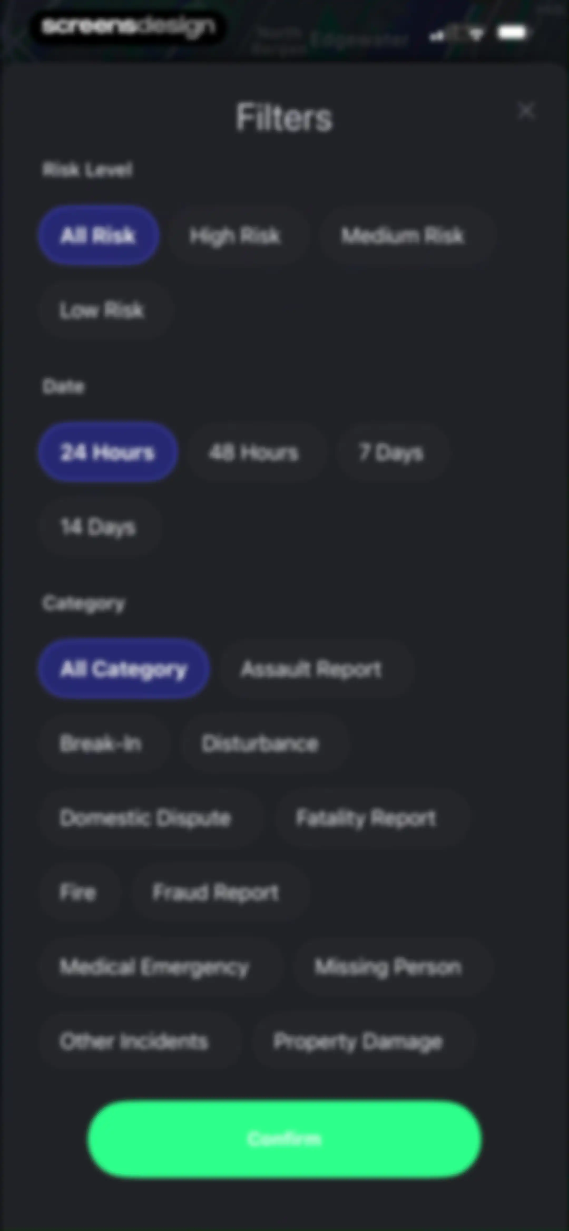 CrimeRadar Dispatch Audio screen 38