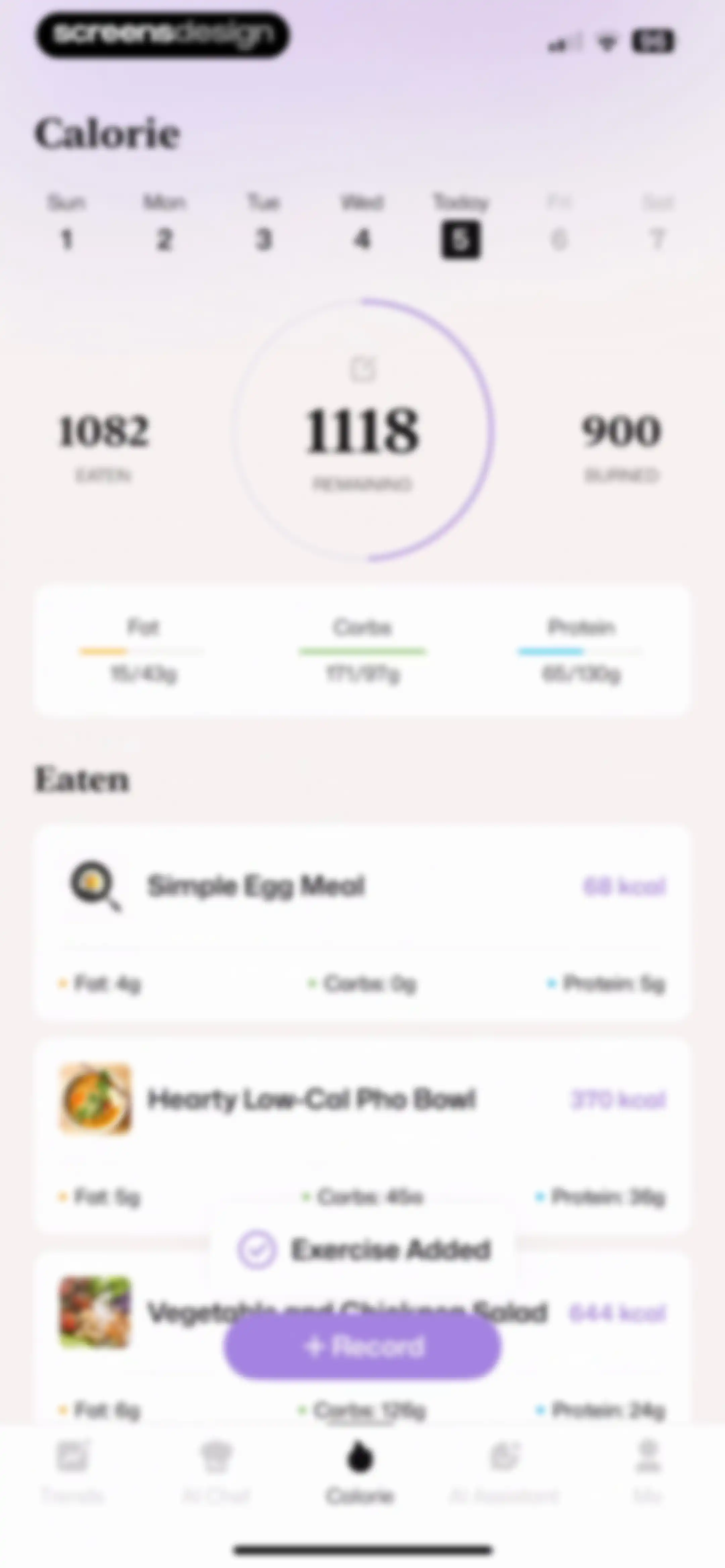 Well AI: Improve Well-being screen 114