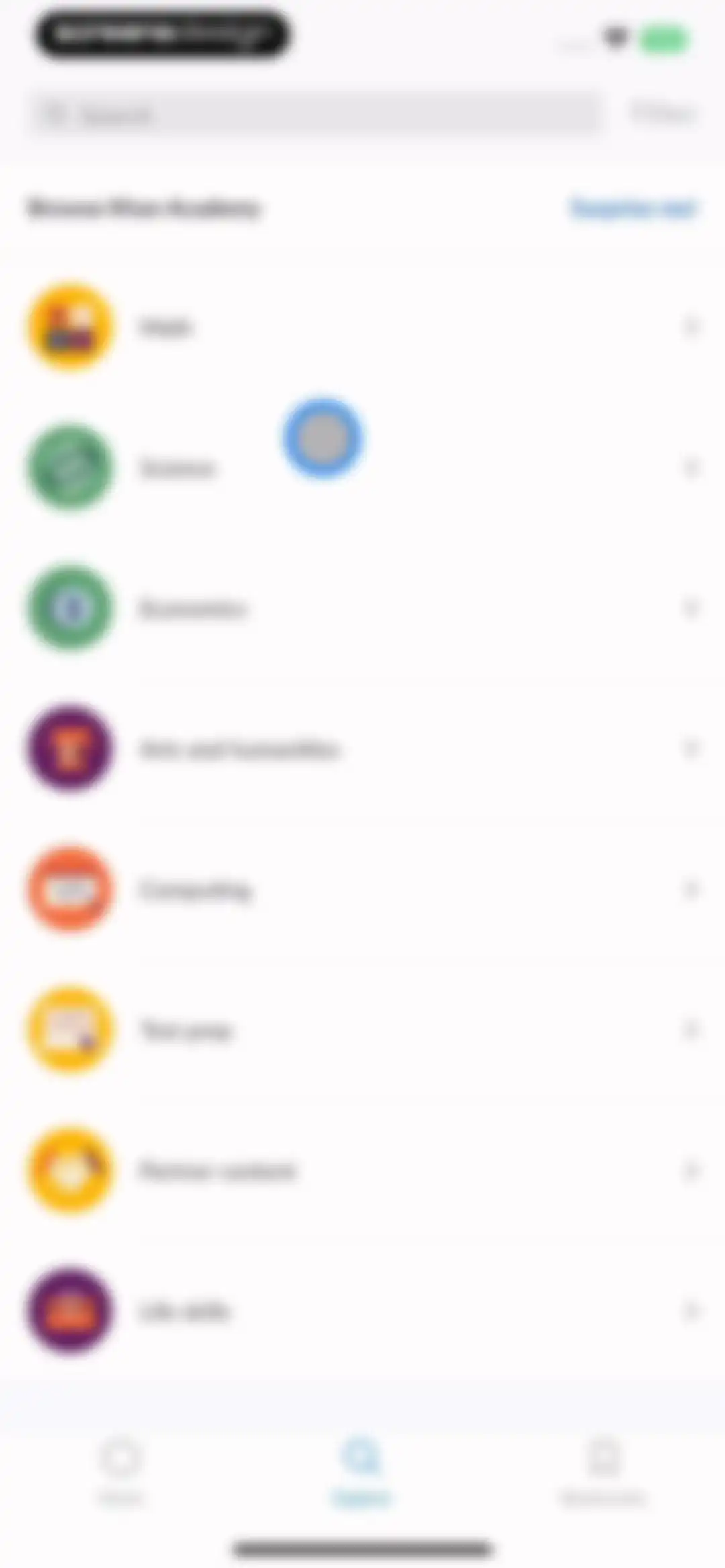 Khan Academy screen 64