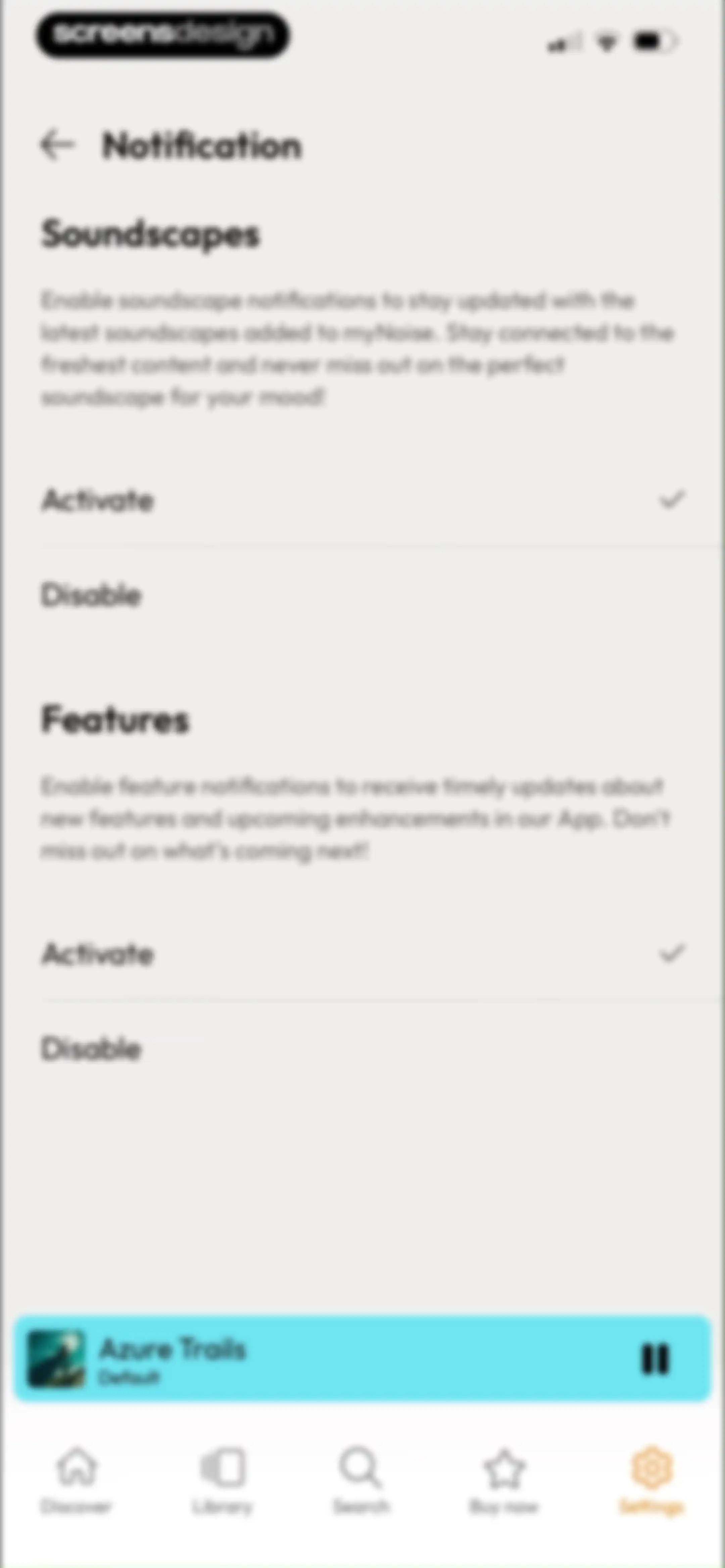 myNoise: Focus · Relax · Sleep screen 38