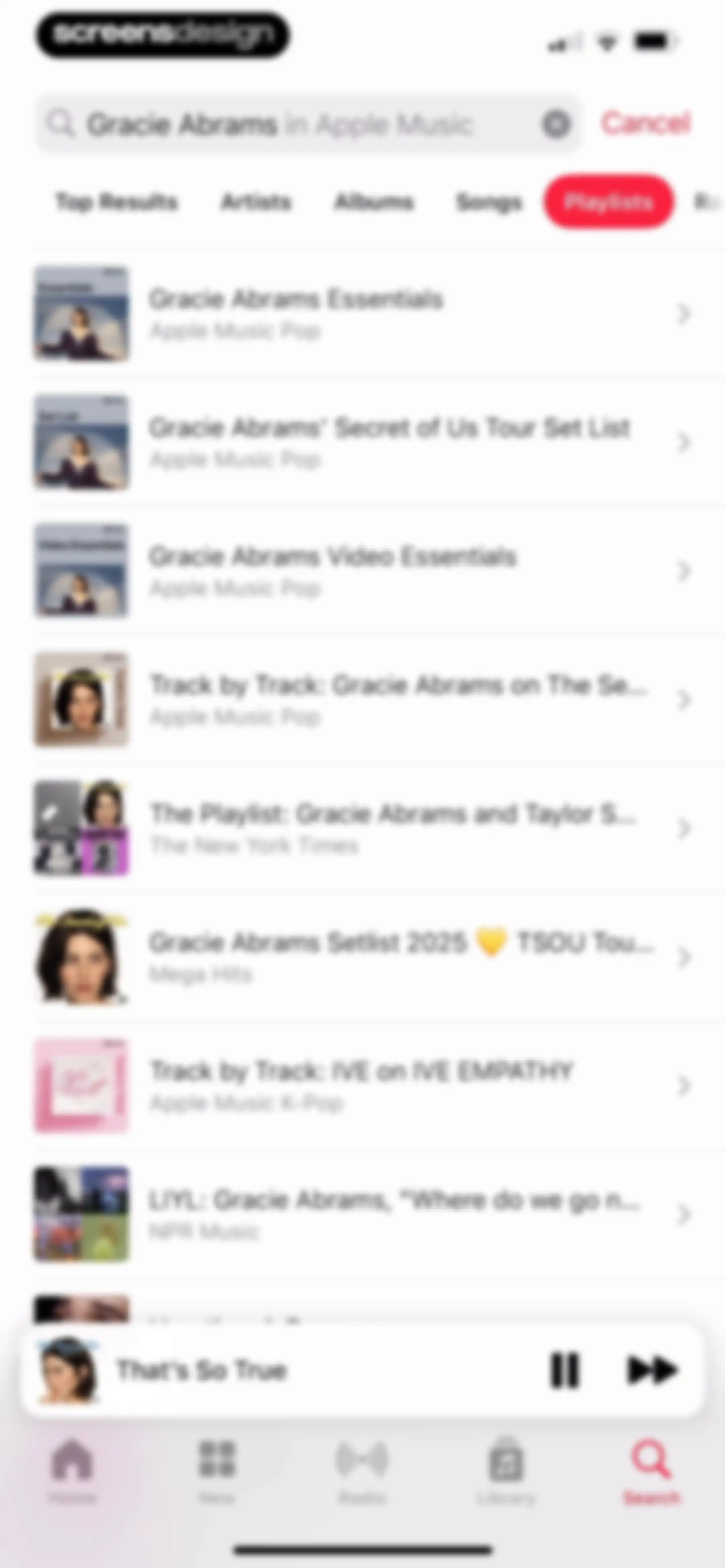 Apple Music screen 150