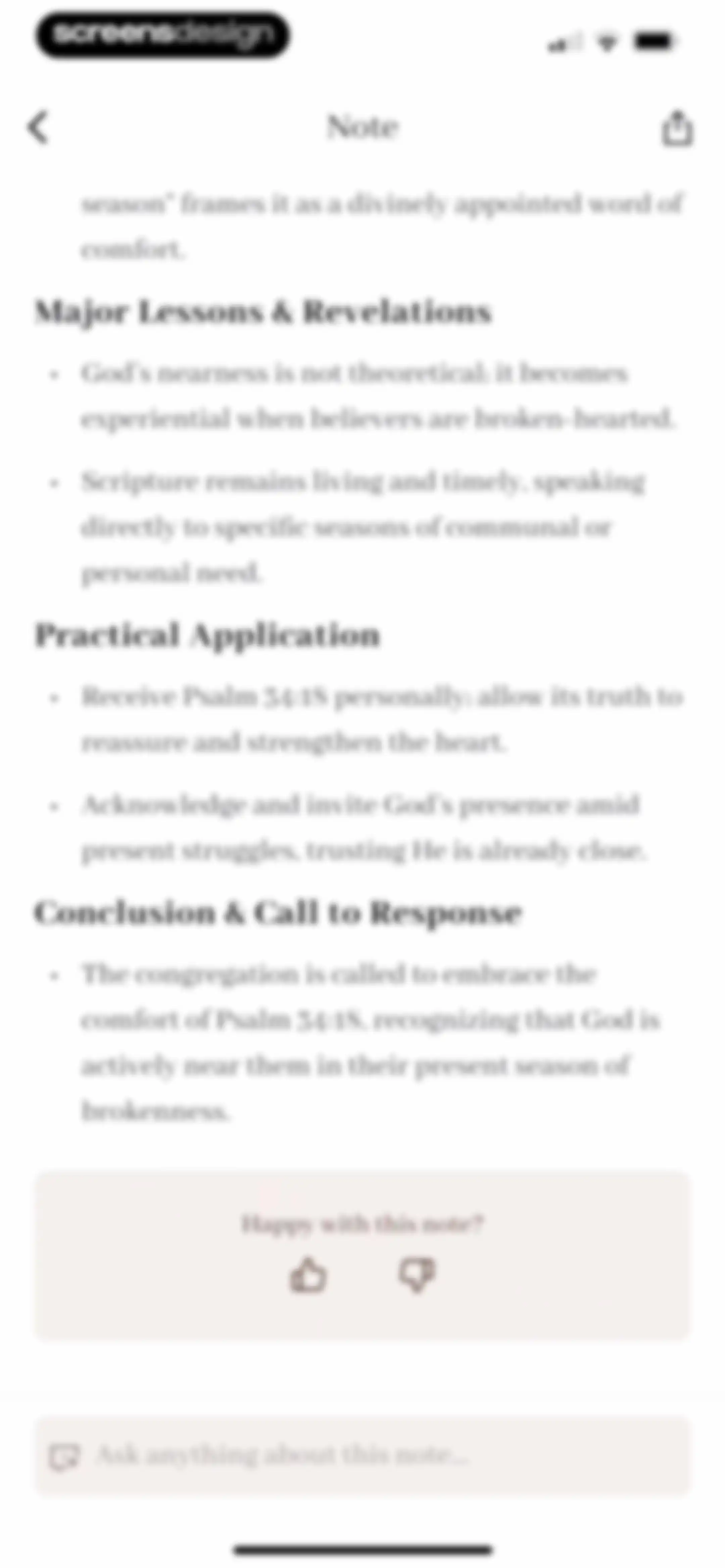 Bible Note: Sermon Notes screen 27