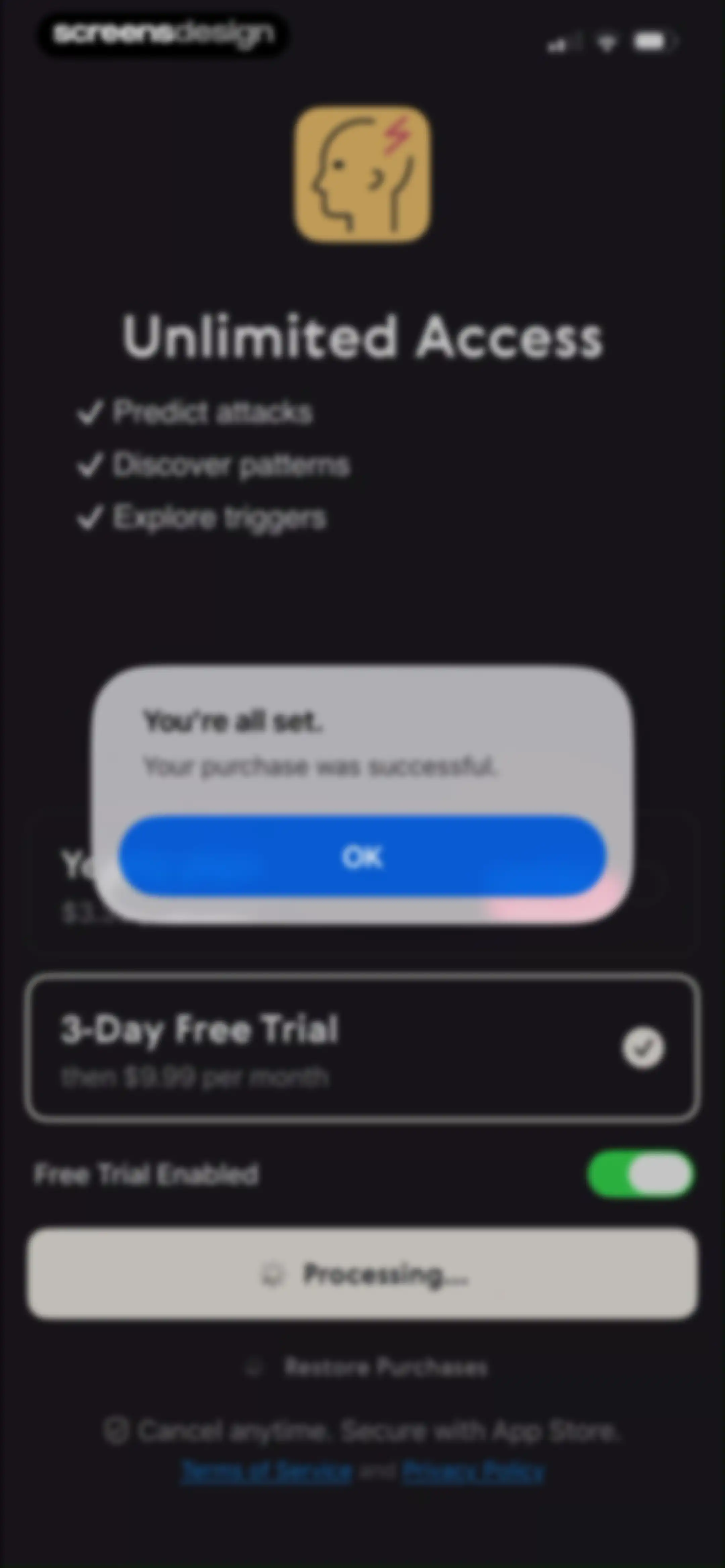 Relief - Migraine Tracker screen 34