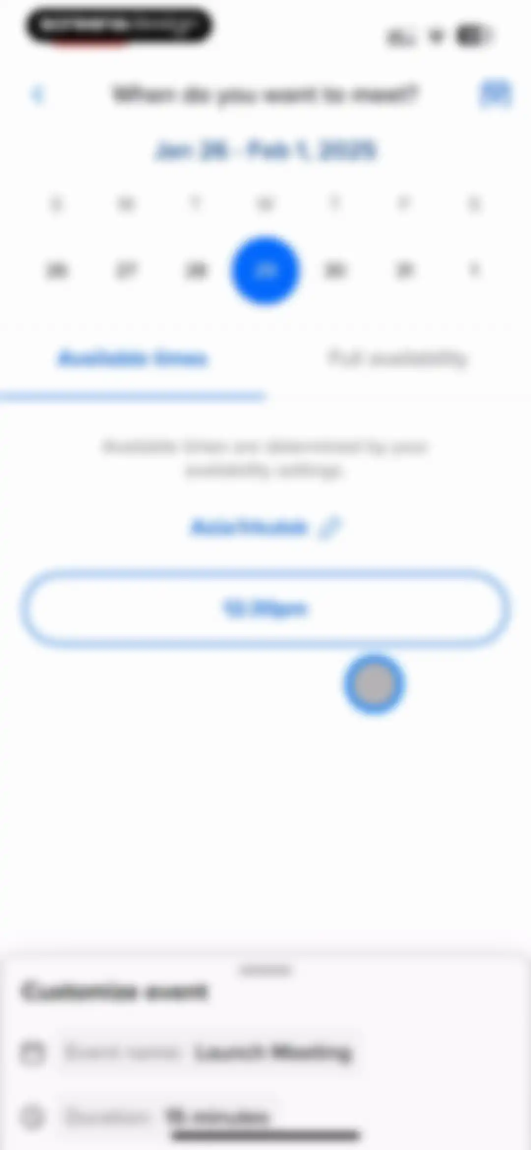 Calendly Mobile screen 54