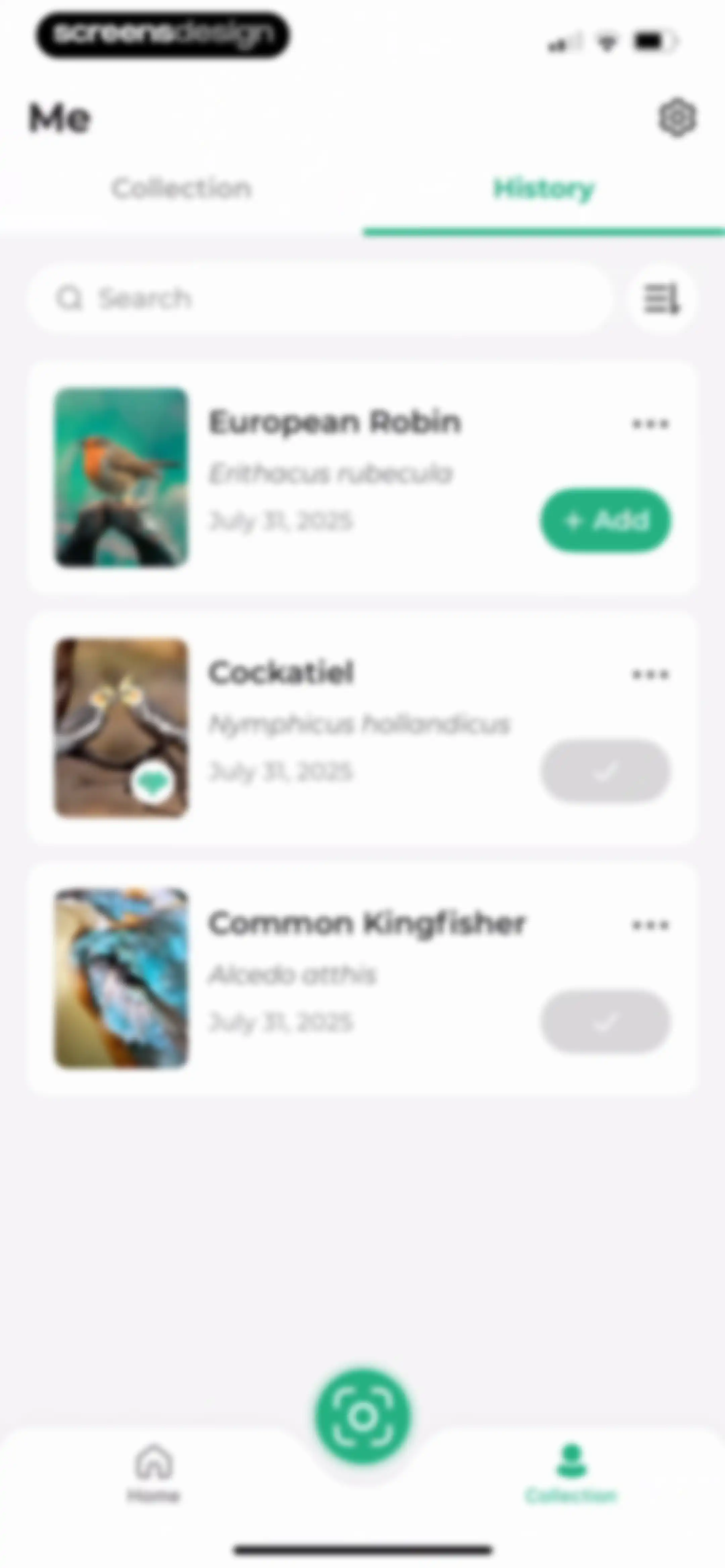 Bird Identifier: BirdScope screen 69