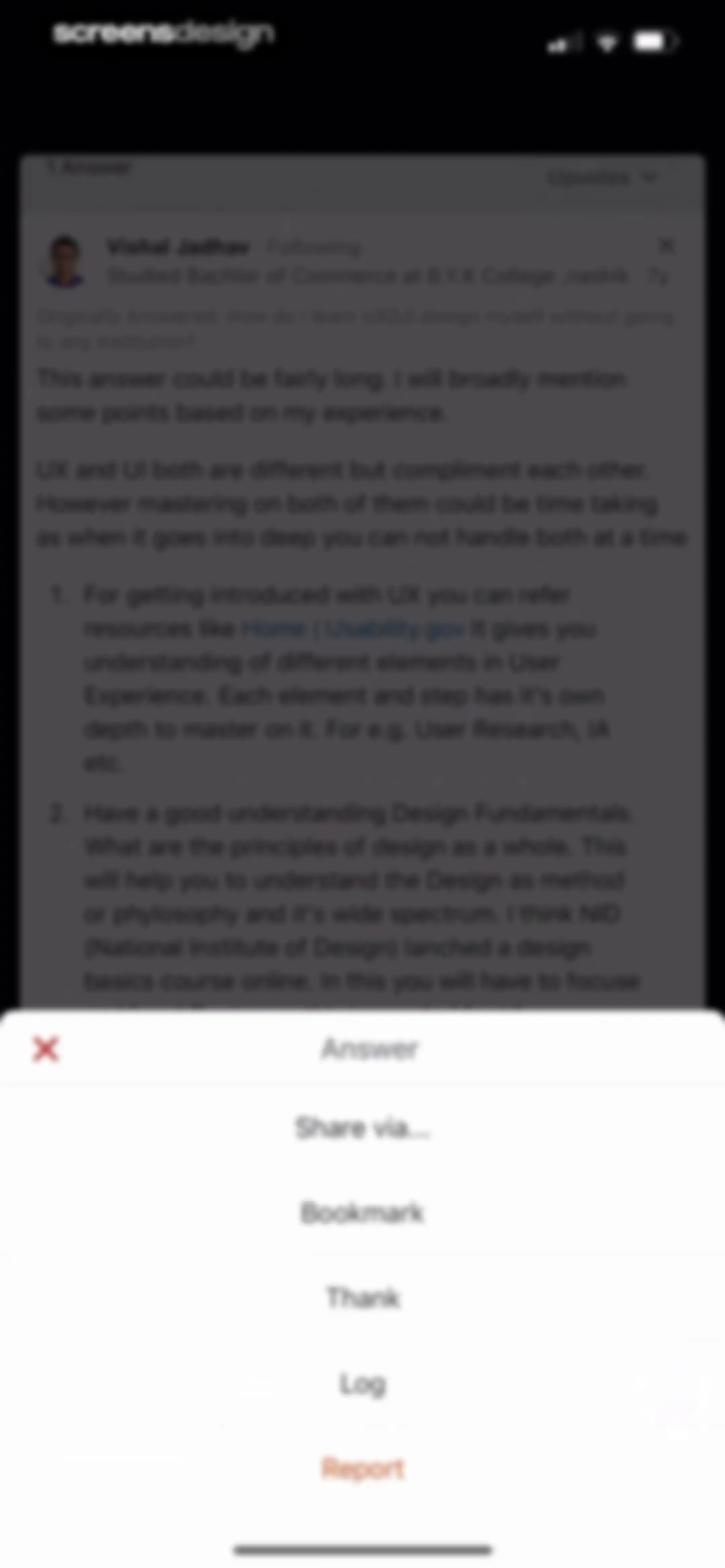 Quora screen 60
