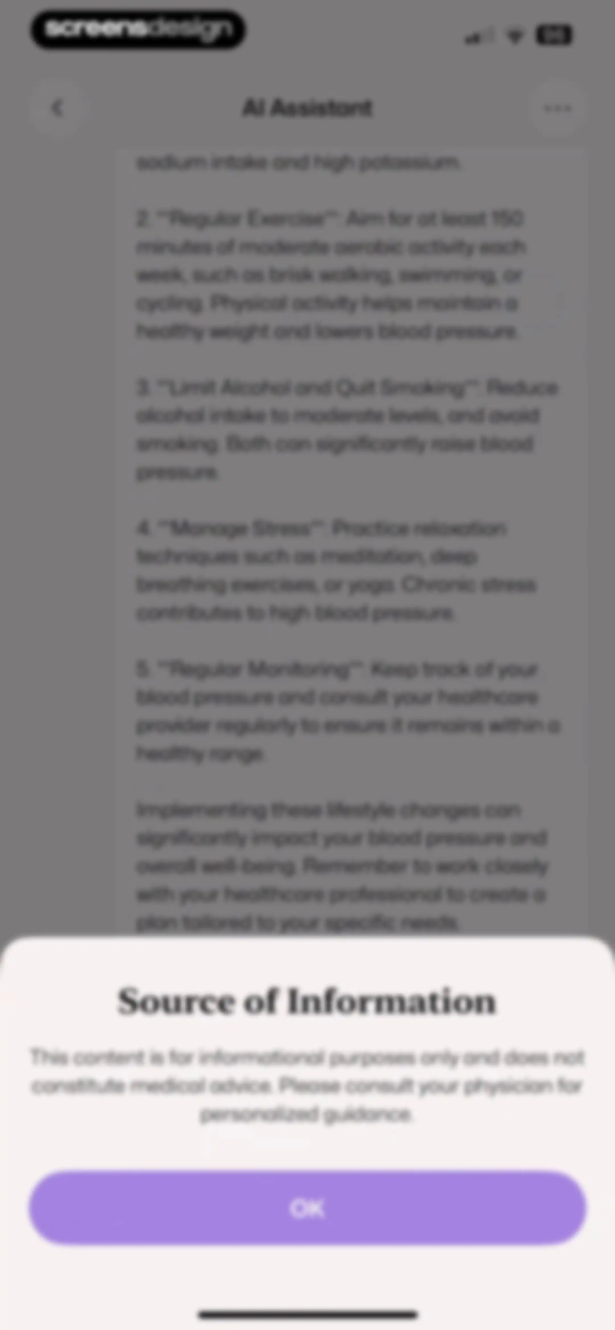 Well AI: Improve Well-being screen 123