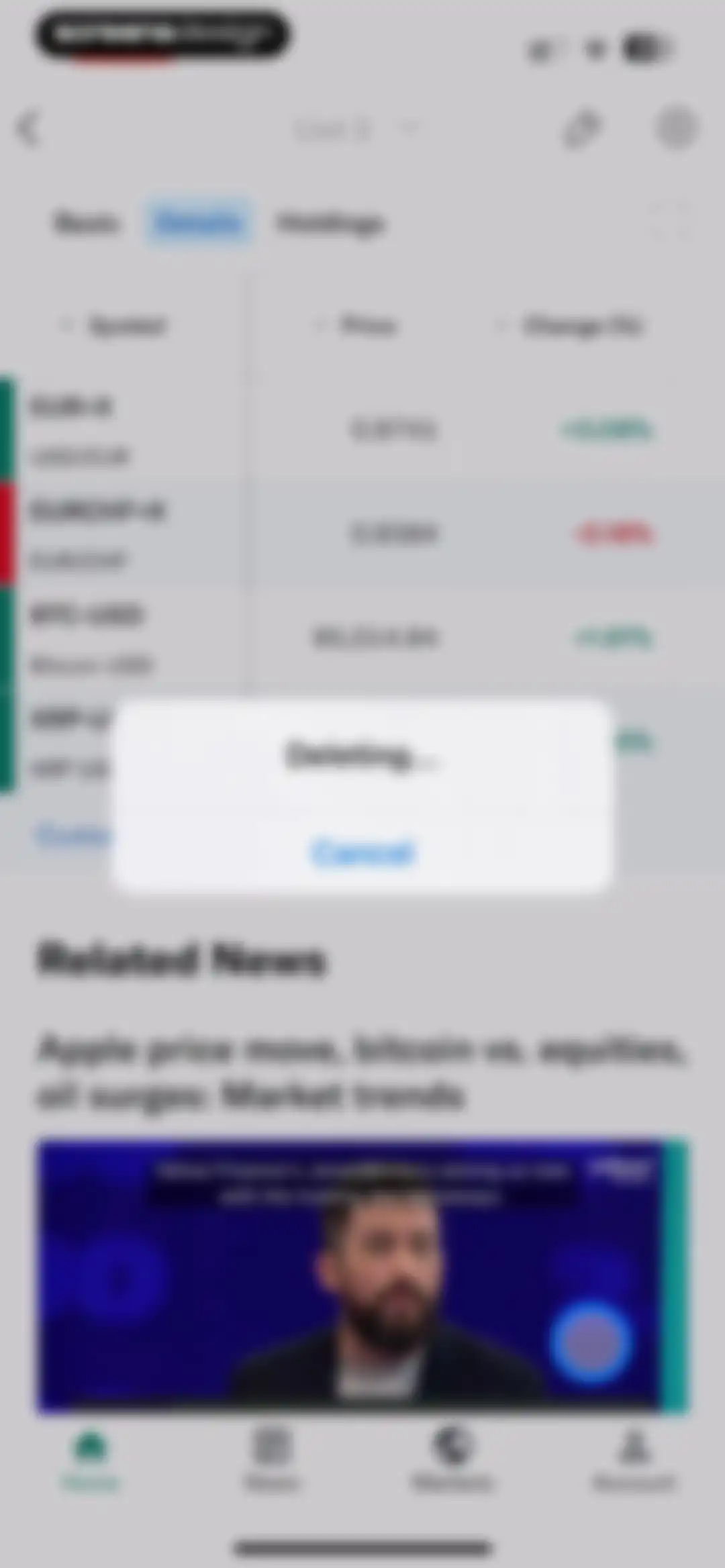 Yahoo Finance: Stocks, Markets screen 129