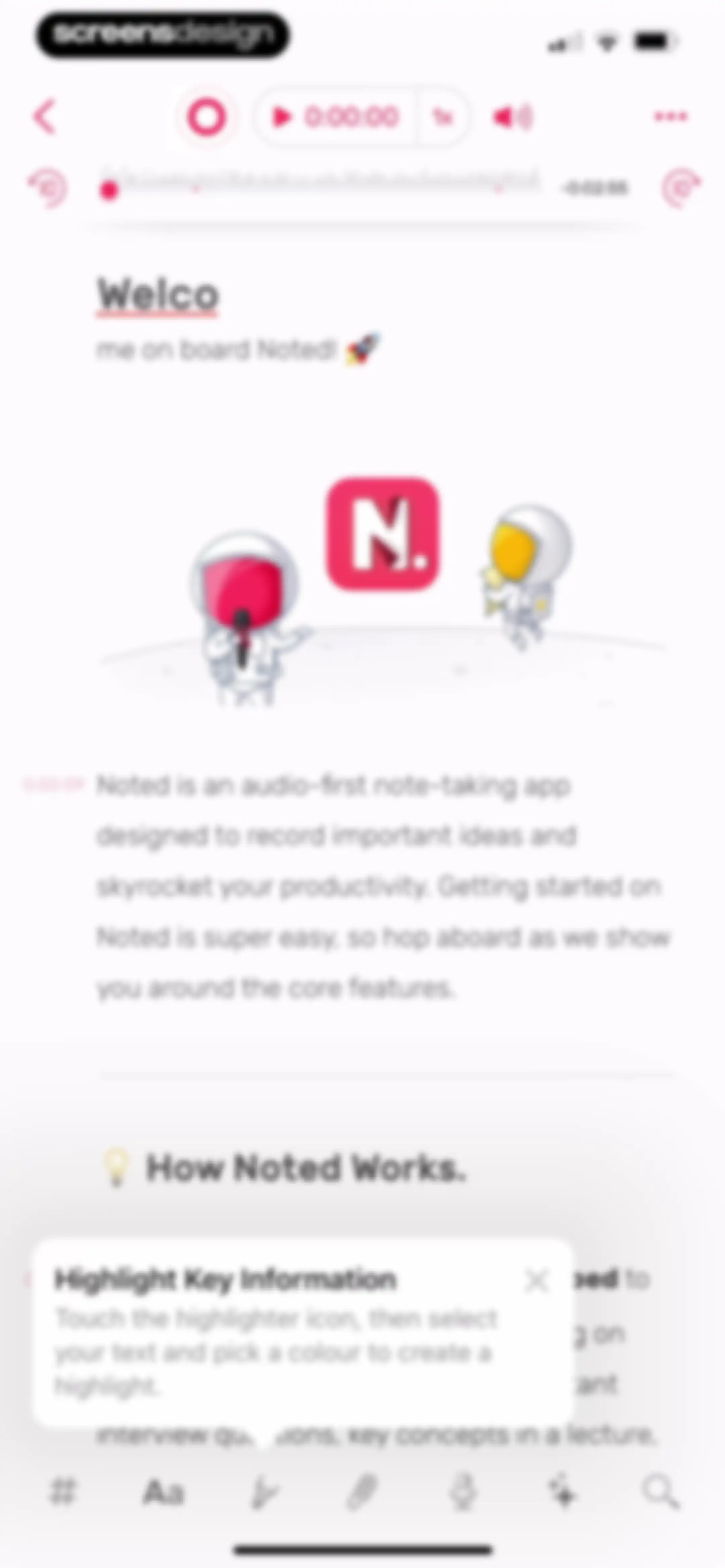 Noted: Record & AI Transcribe screen 26
