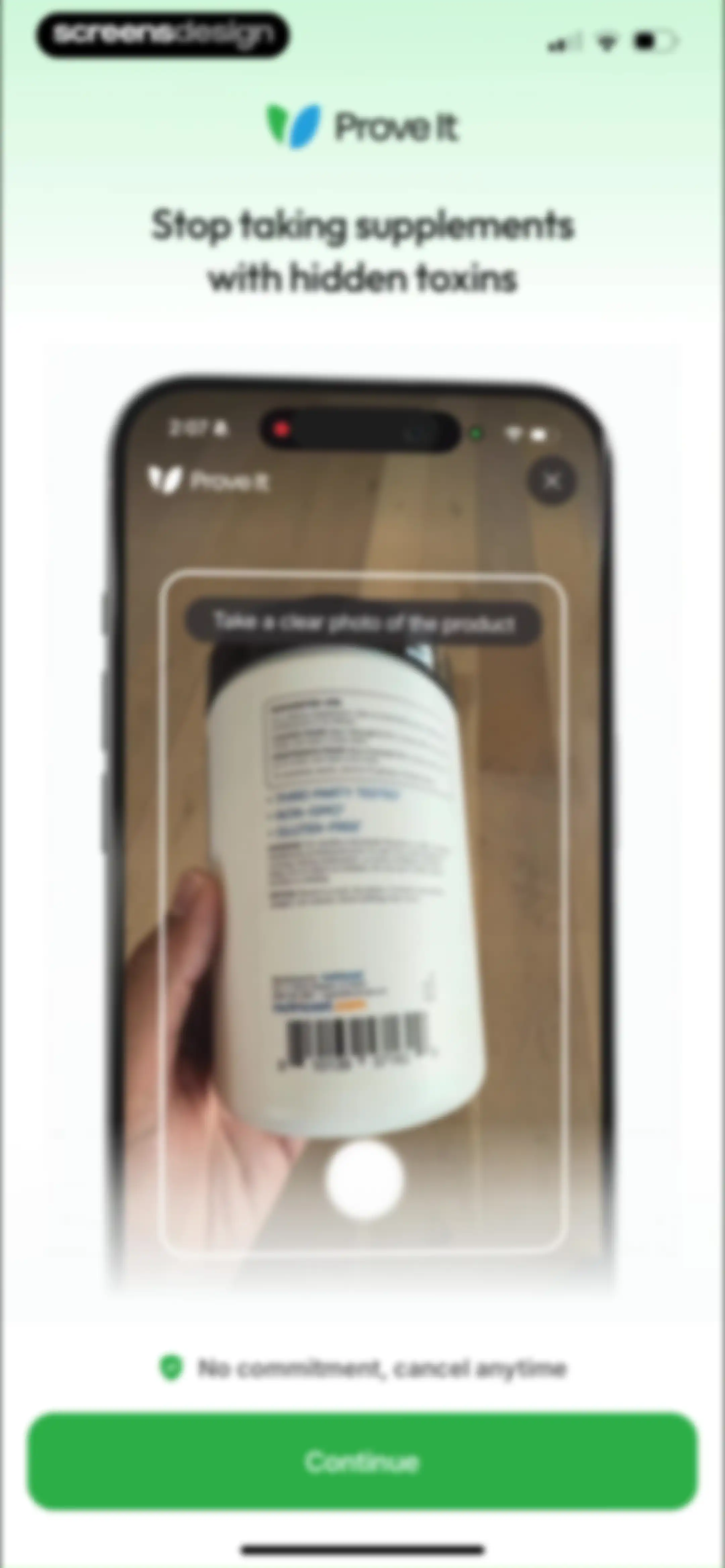 Prove It - Supplement Scanner screen 44