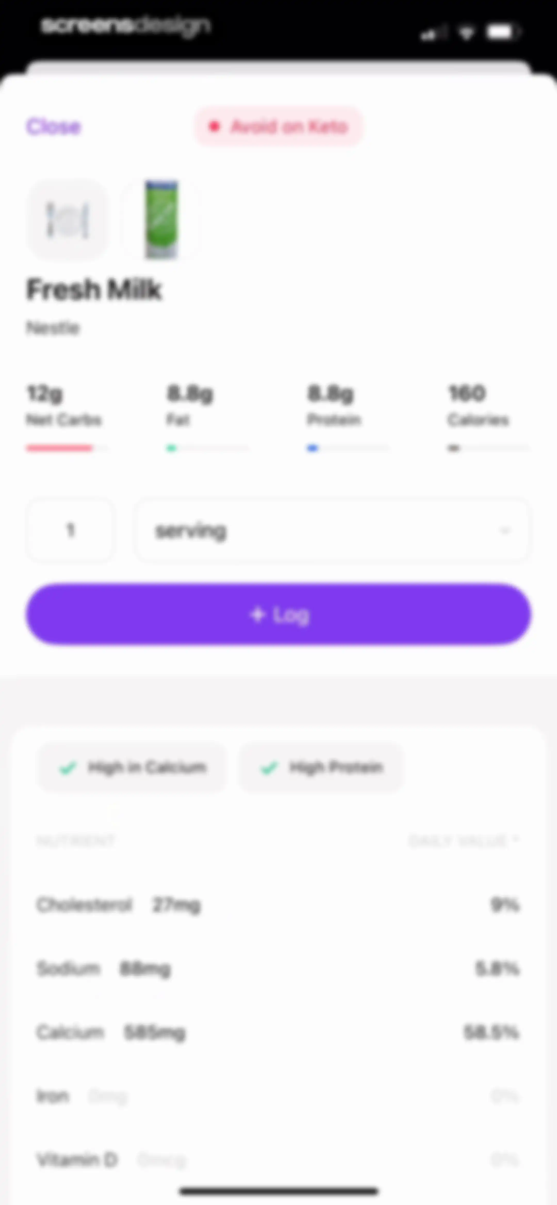 Keto Diet App － Carb Tracker screen 85
