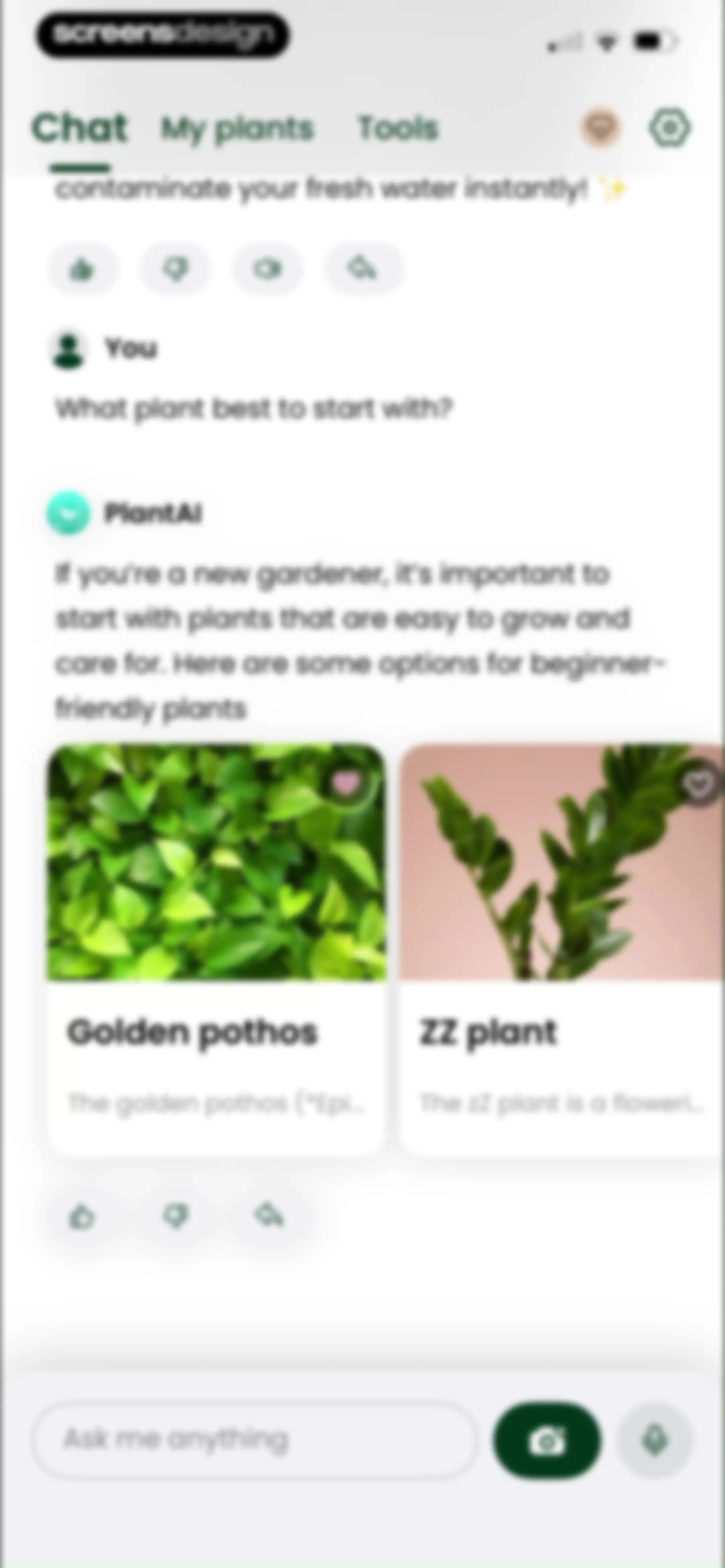 PlantAI: Identifier & Diagnose screen 49