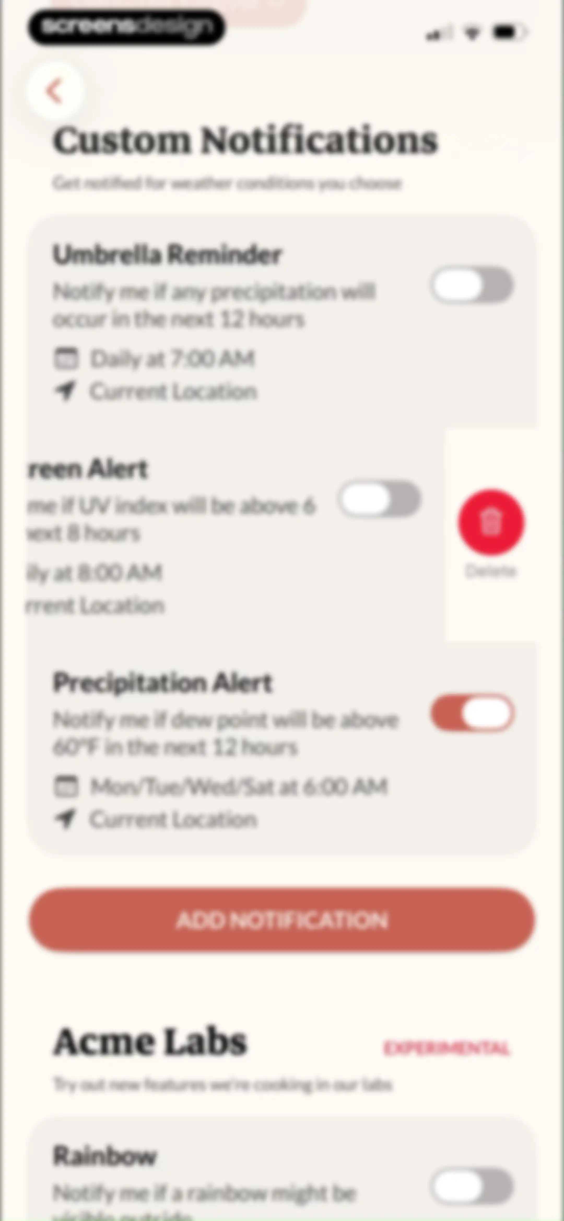 Acme Weather screen 80