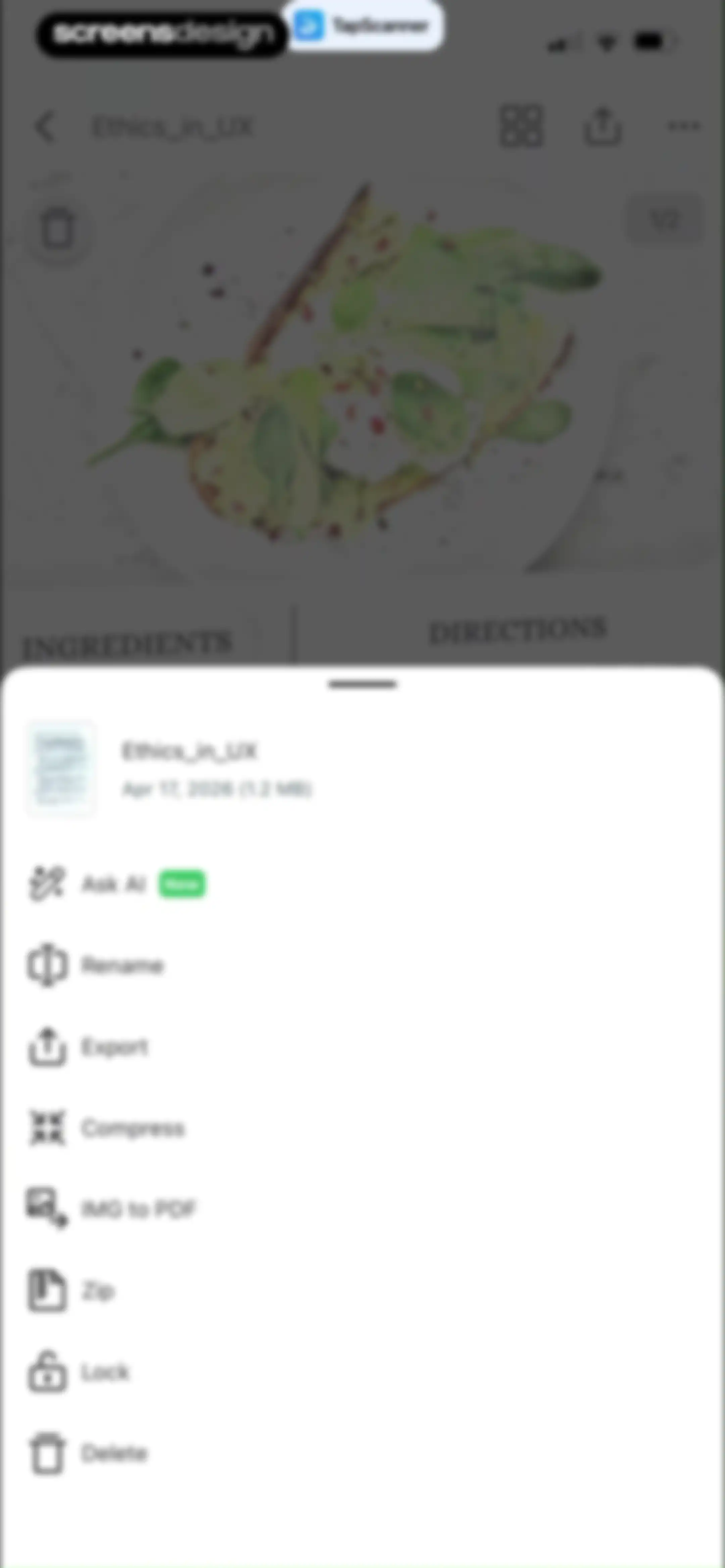 PDF Scanner App: TapScanner screen 74