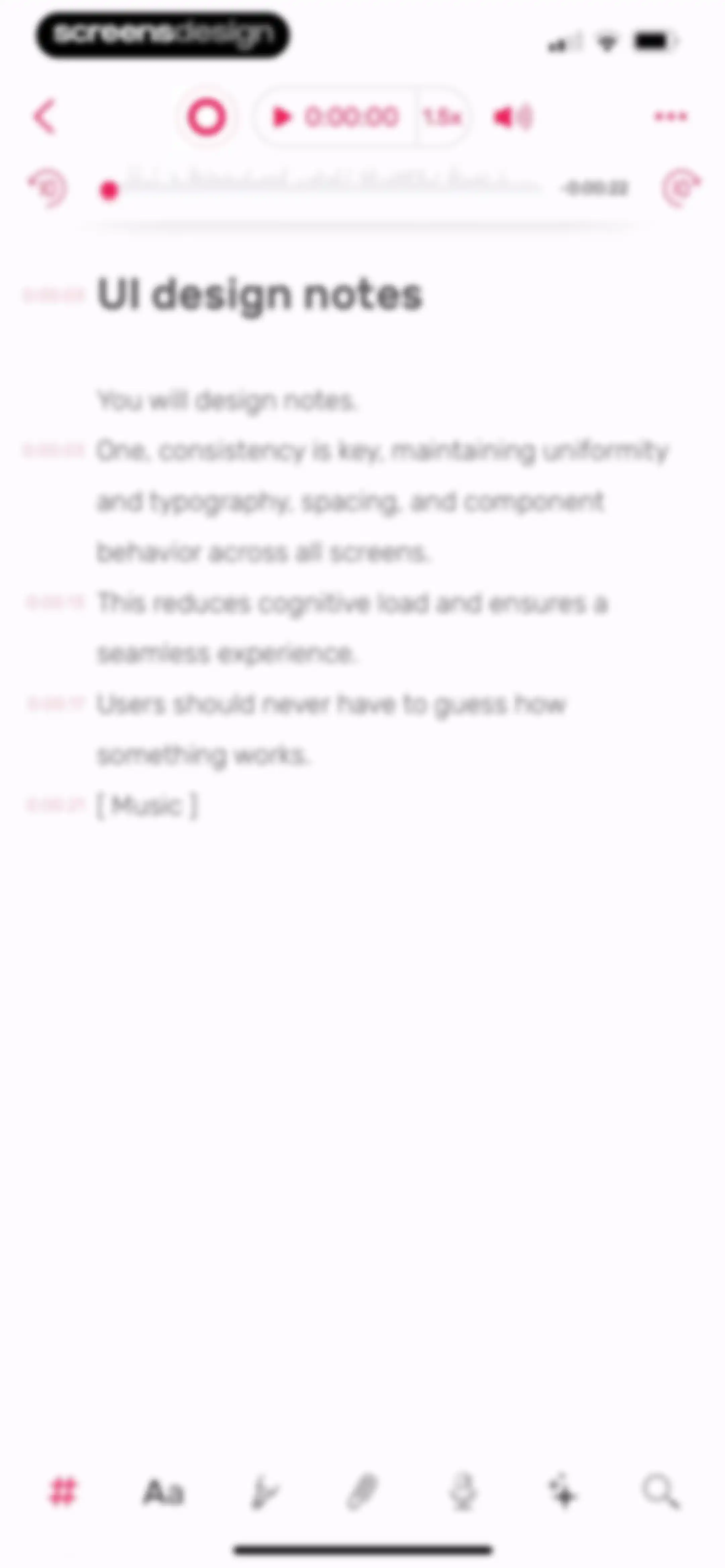 Noted: Record & AI Transcribe screen 68