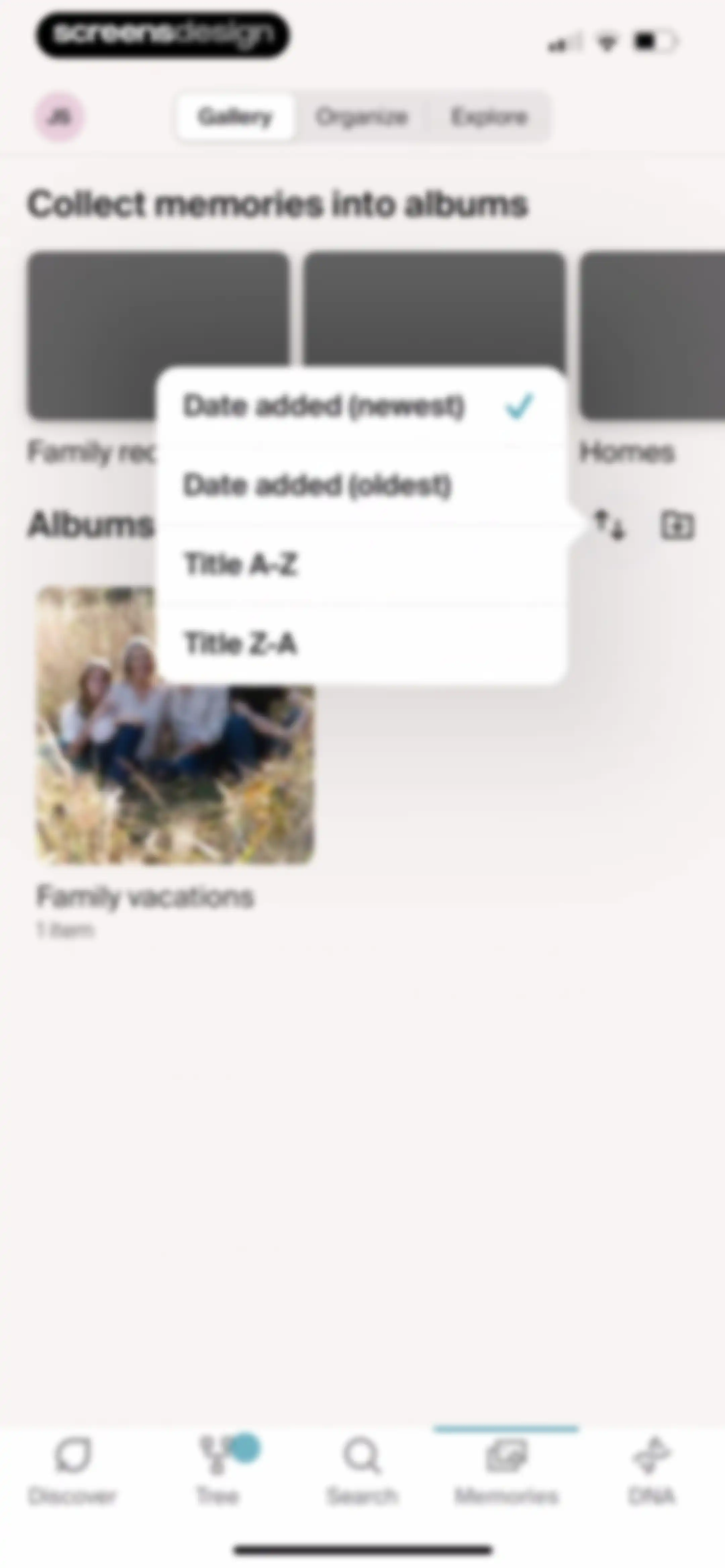 Ancestry: Family History & DNA screen 266