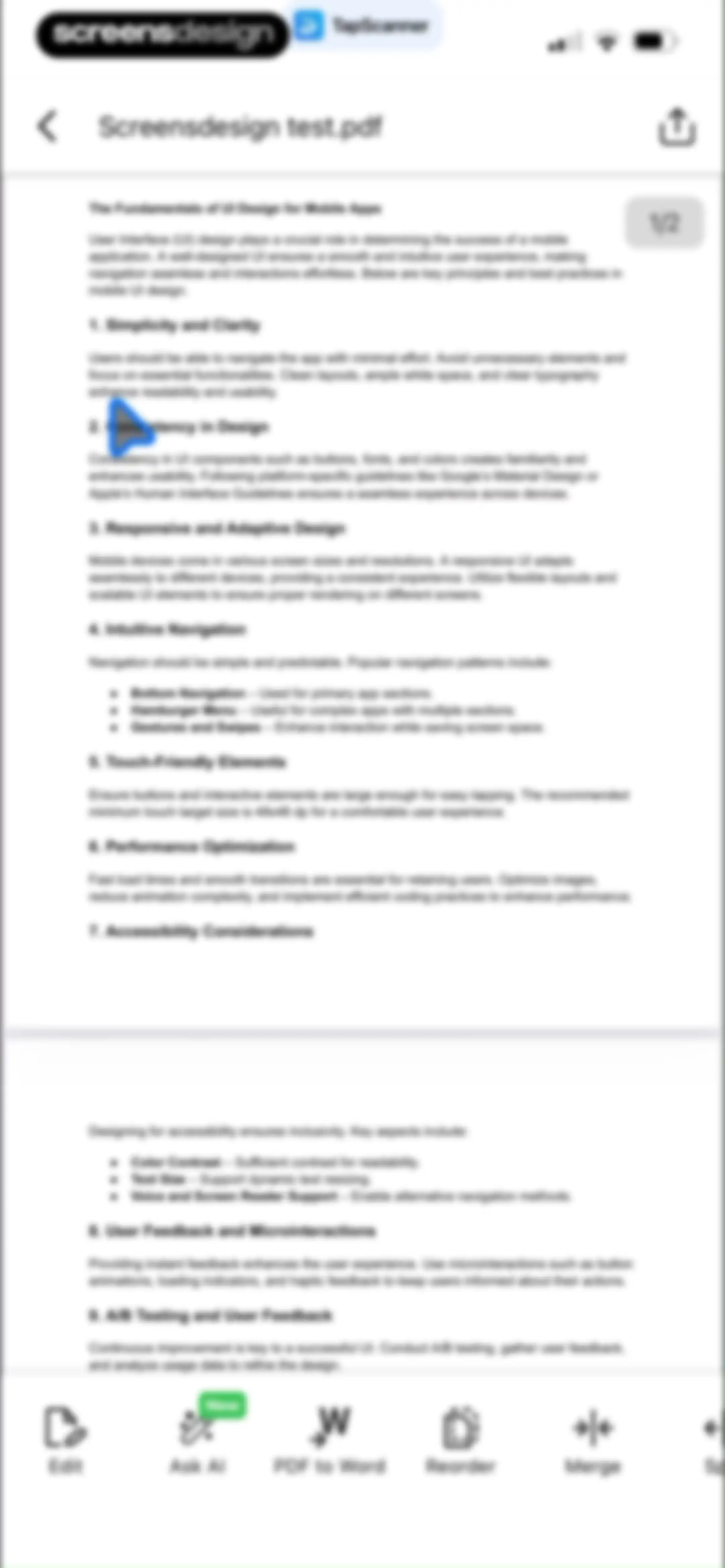 PDF Scanner App: TapScanner screen 80