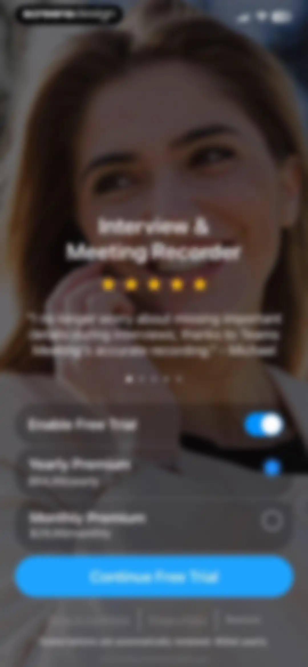 AI Note Taker - flick screen 2