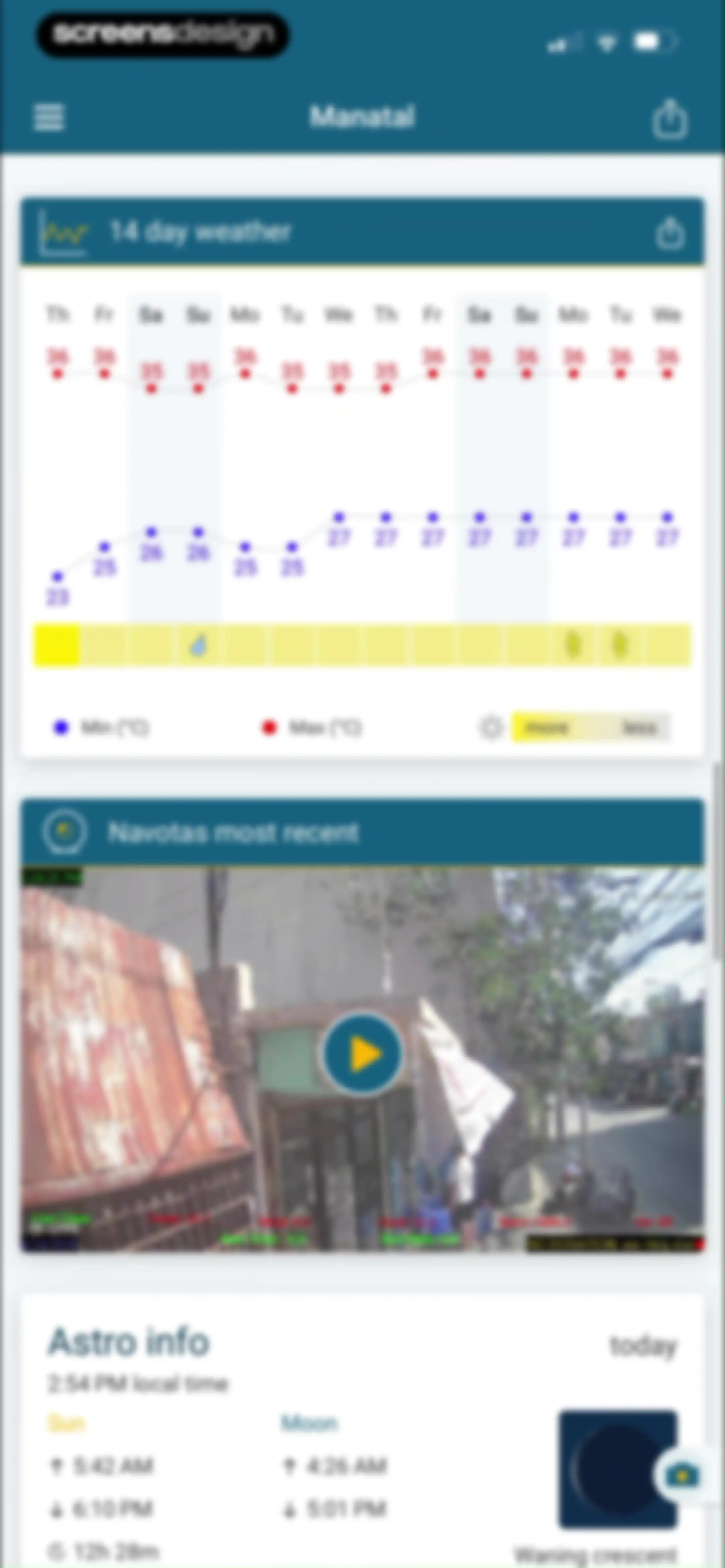 Weather & Radar screen 24