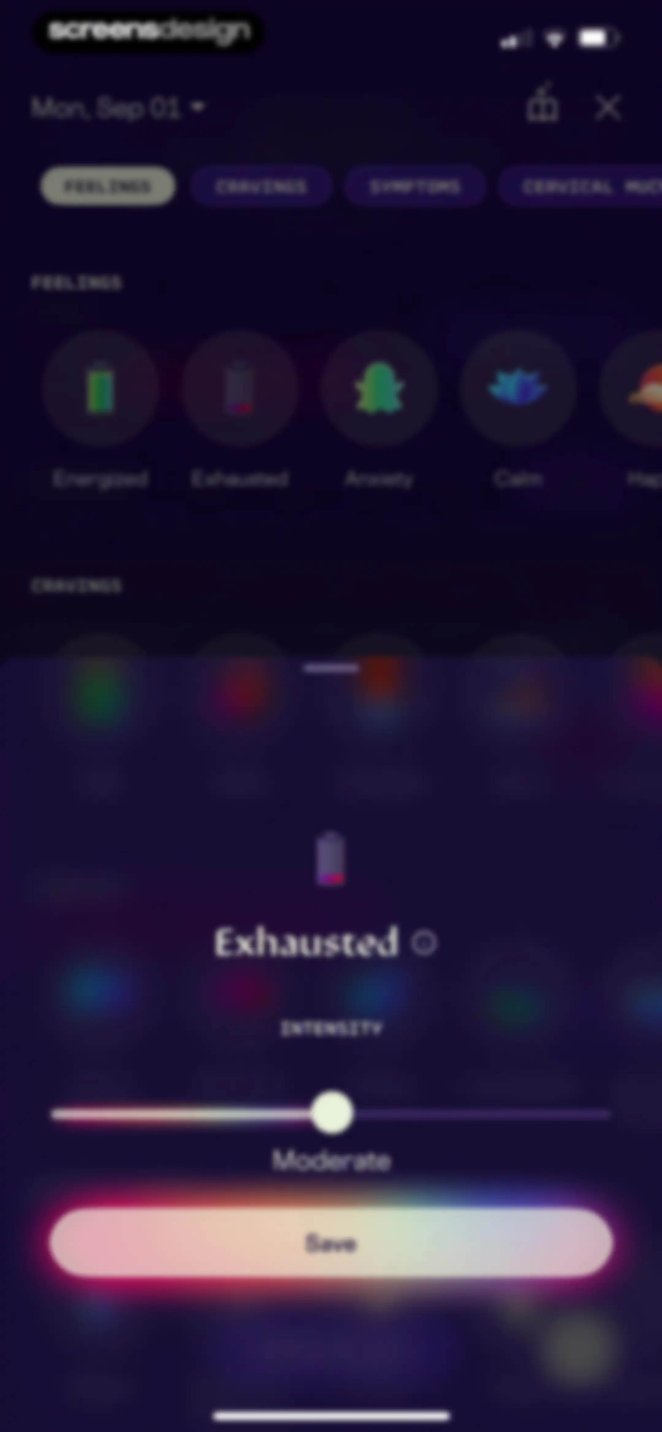 Stardust Period Tracker screen 98
