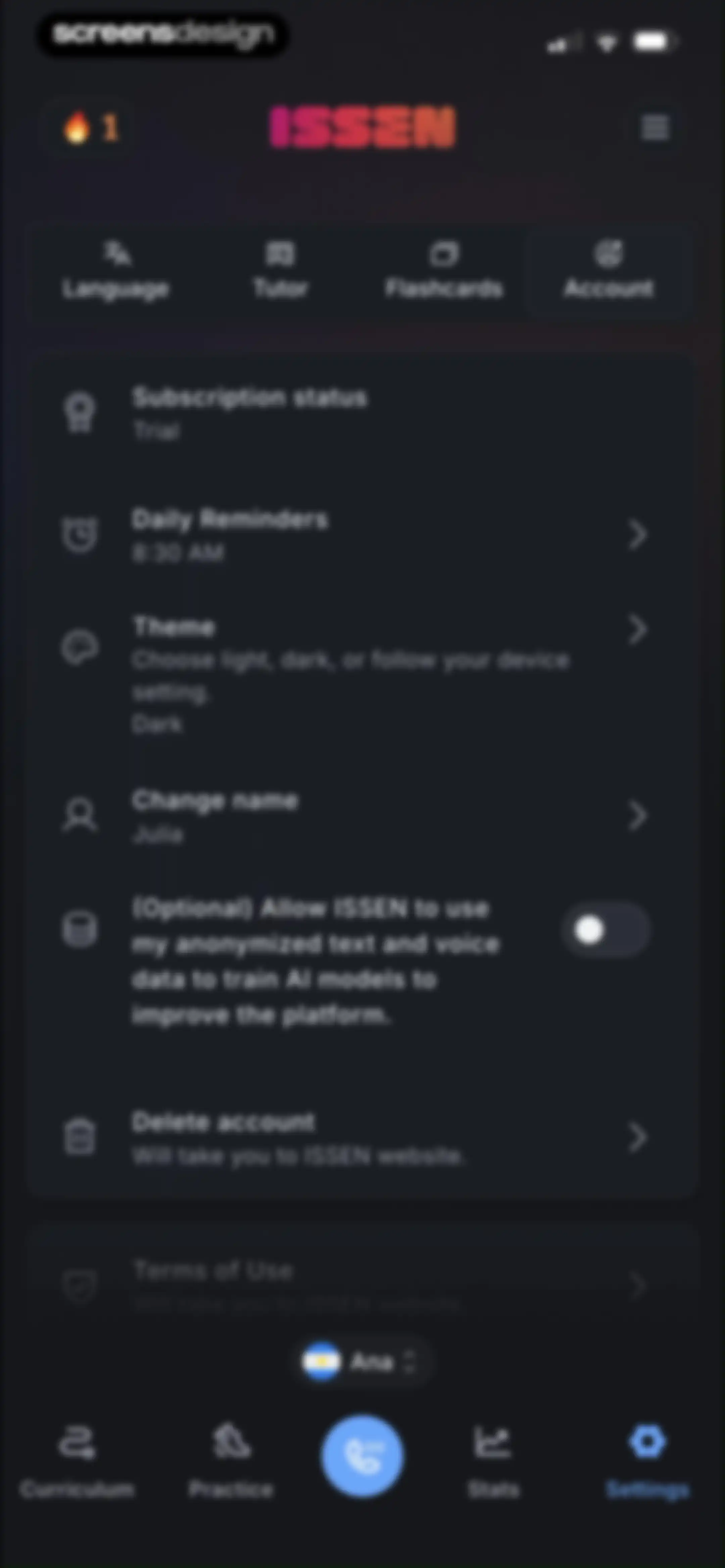 ISSEN - Voice Tutor screen 79