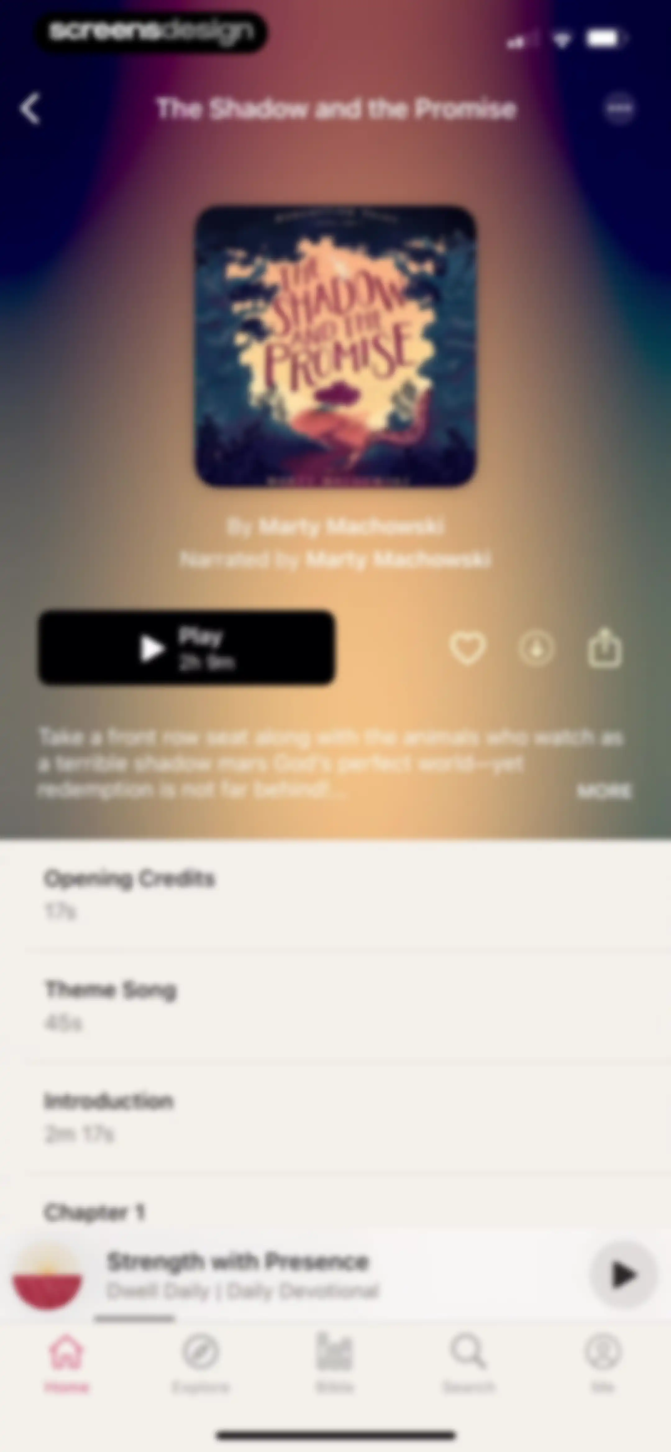 Dwell: Audio Bible screen 60