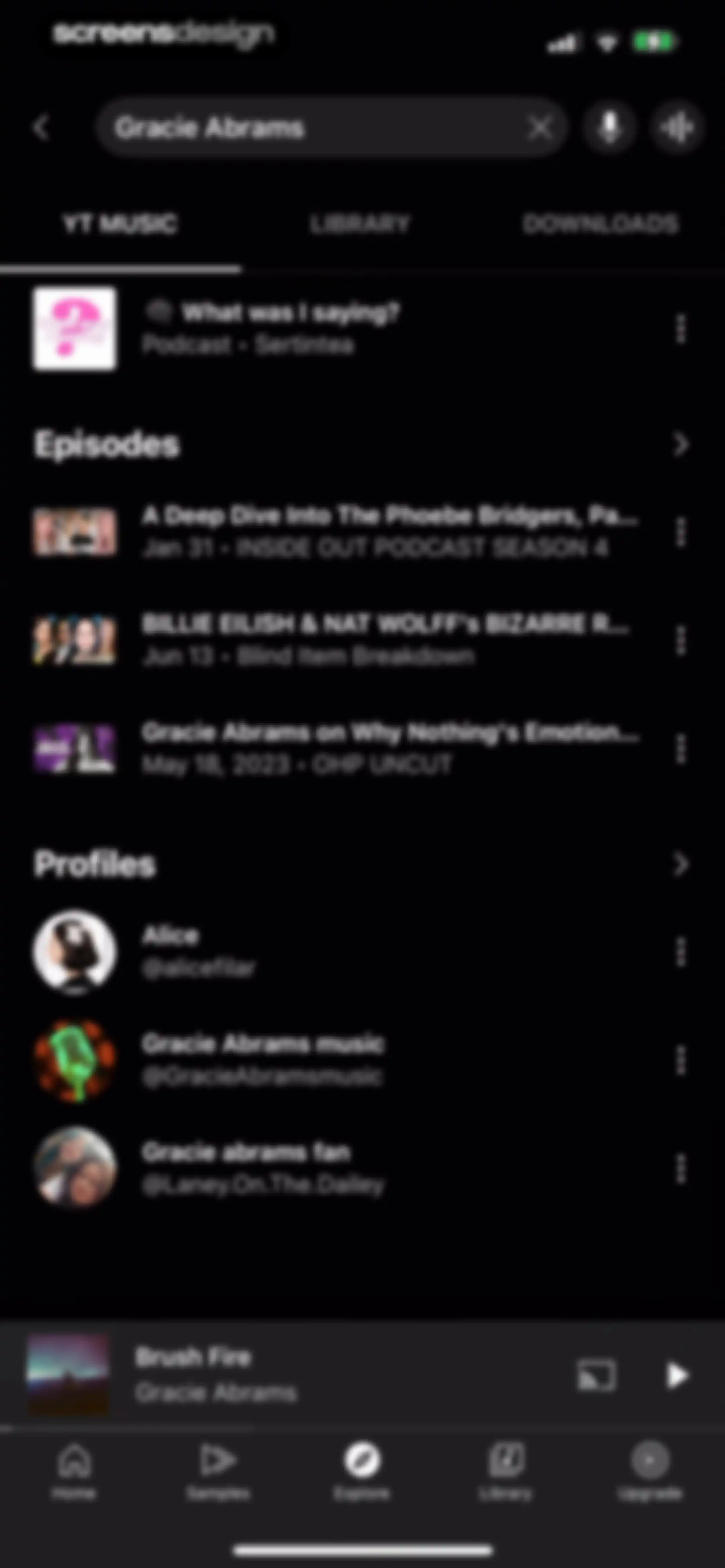 YouTube Music screen 138