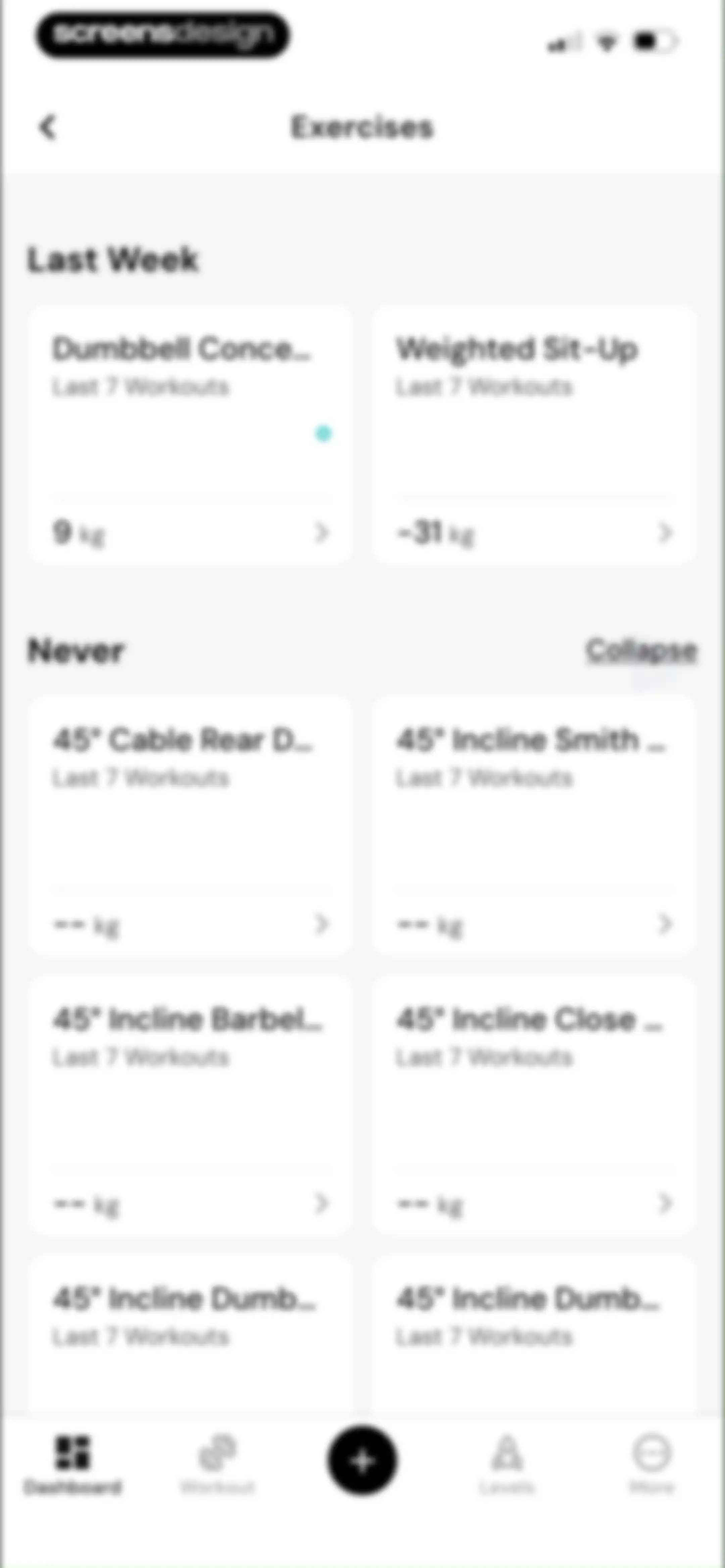 MacroFactor Workouts - Tracker screen 135
