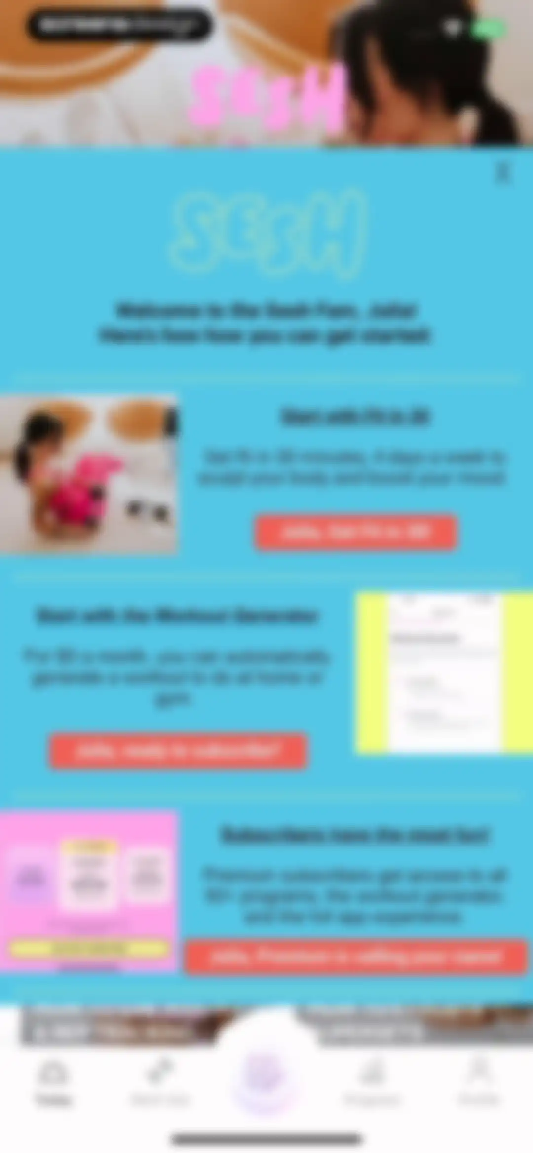 Sesh: Women Fitness & Workouts screen 22