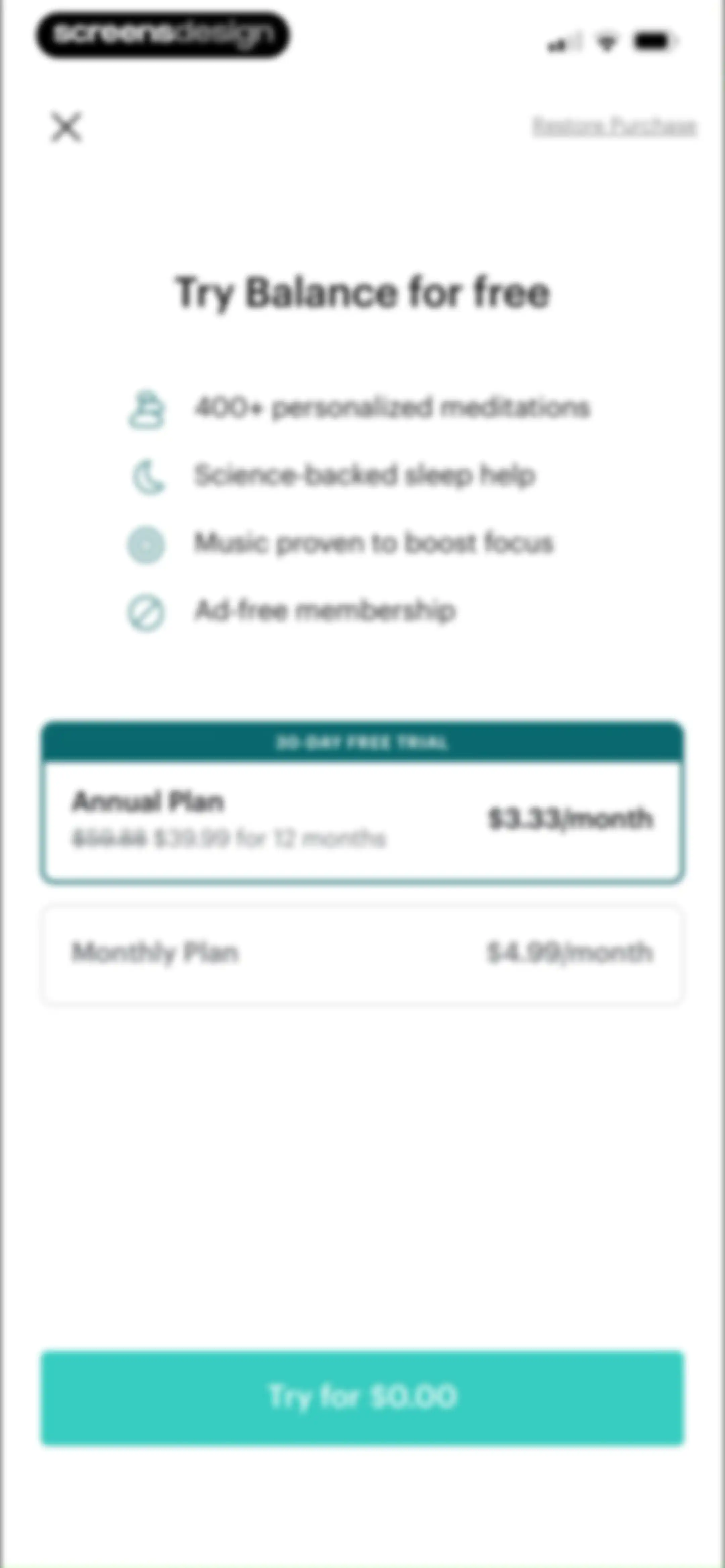 Balance: Meditation & Sleep screen 24