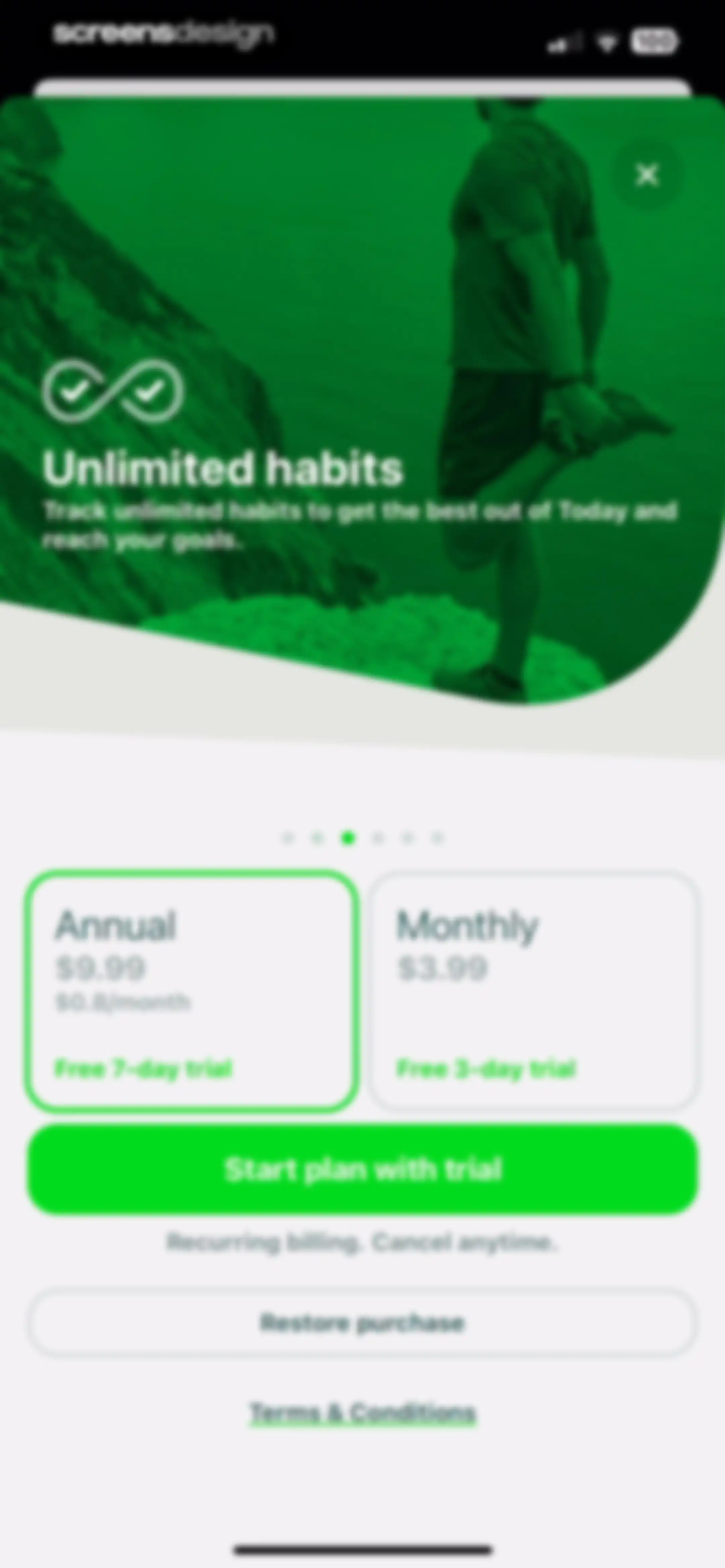 Today Habit tracker screen 31