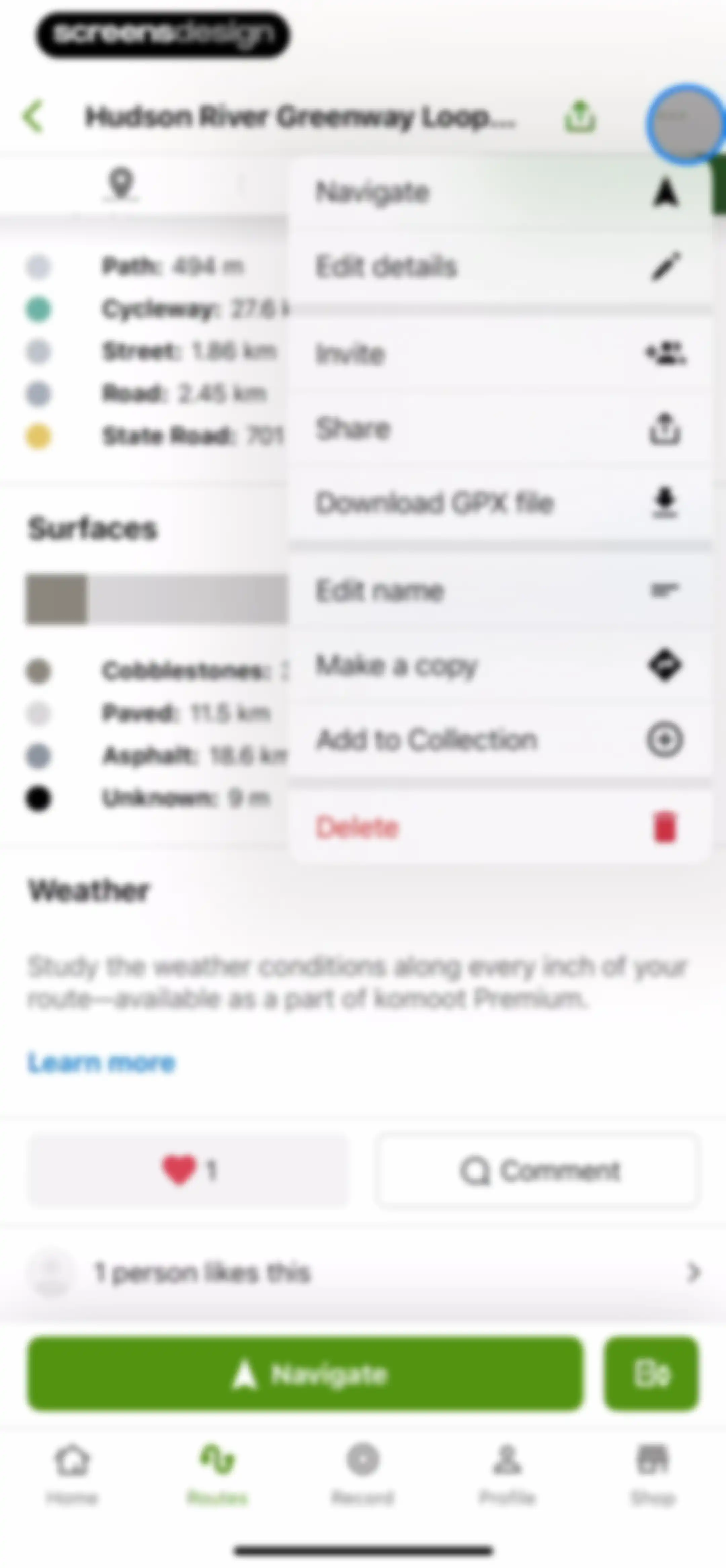 komoot - hike, bike & run screen 83