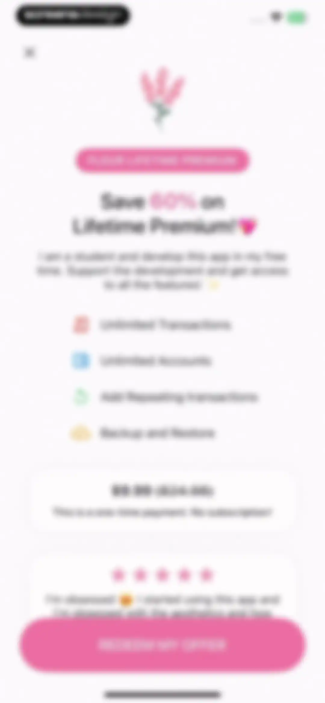 Budget Planner App - Fleur screen 3