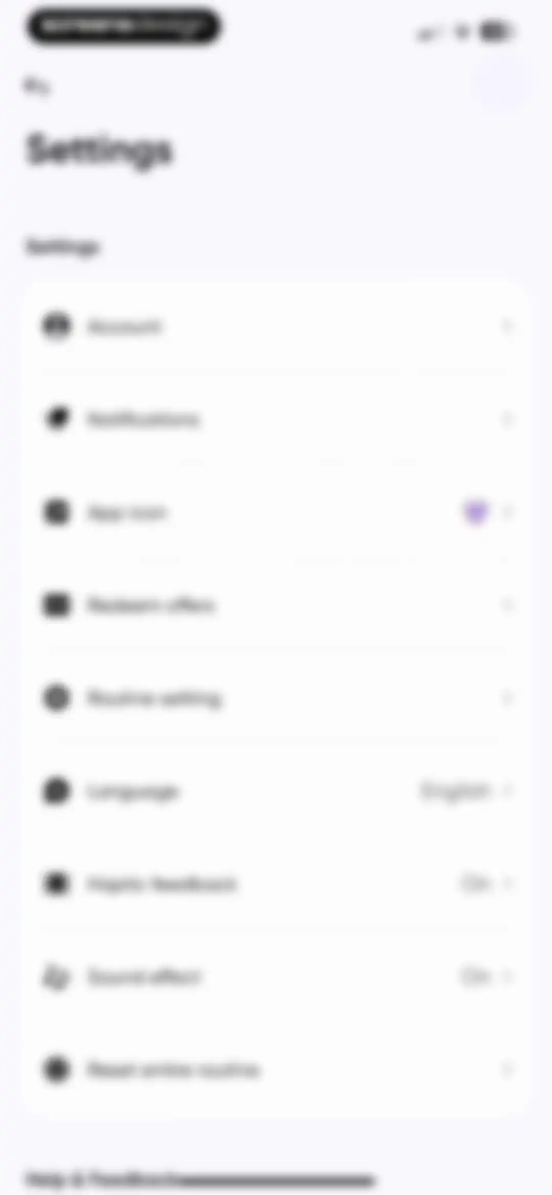 Me+ Lifestyle Routine screen 183