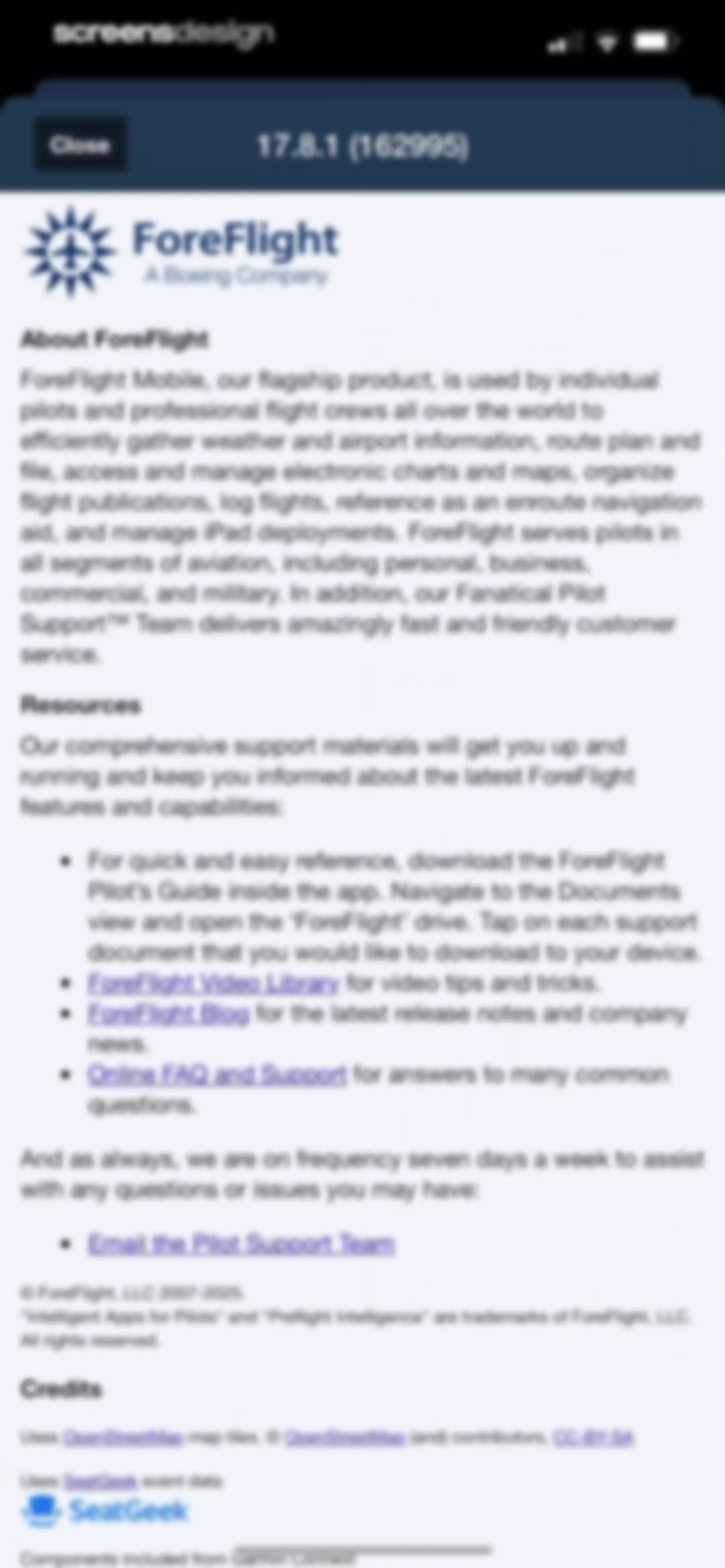 ForeFlight Mobile EFB screen 164