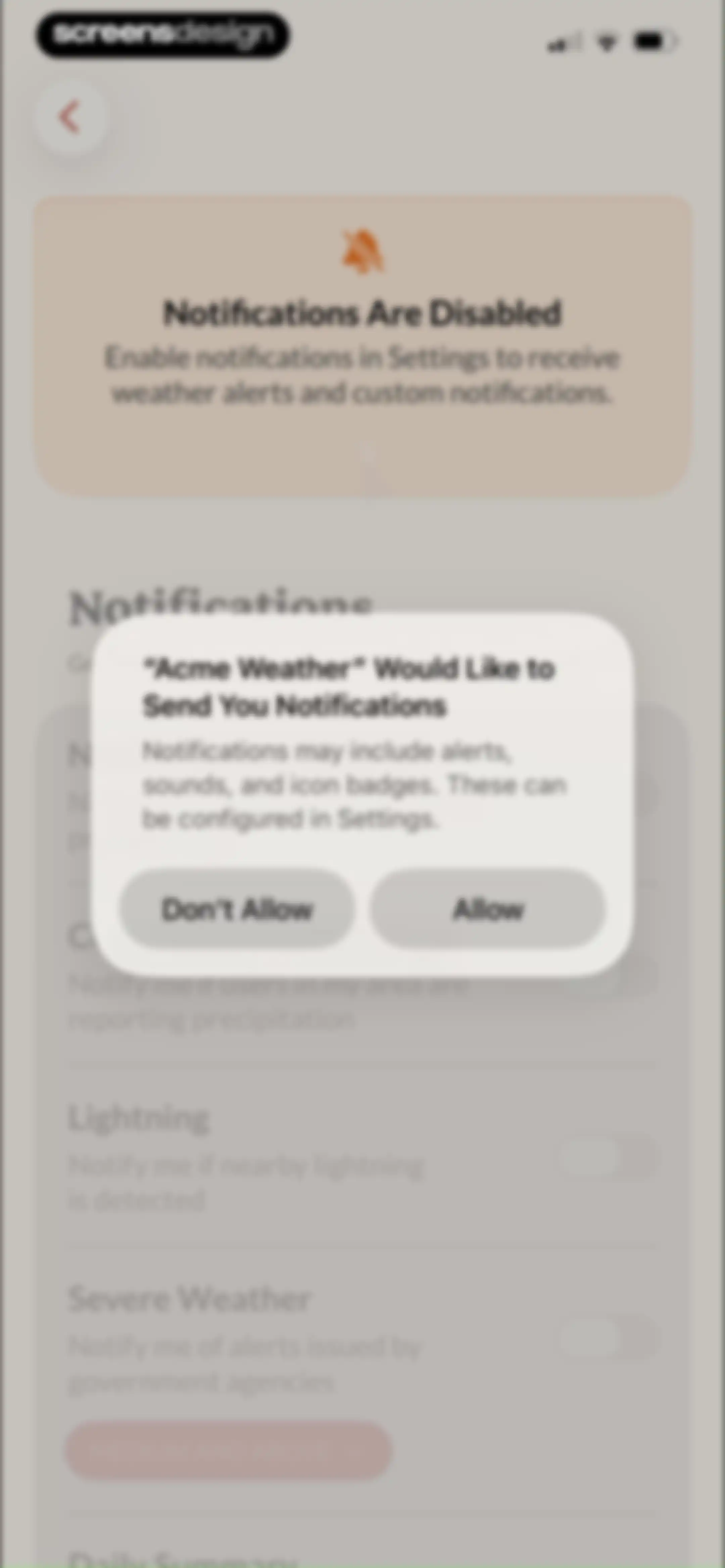 Acme Weather screen 69