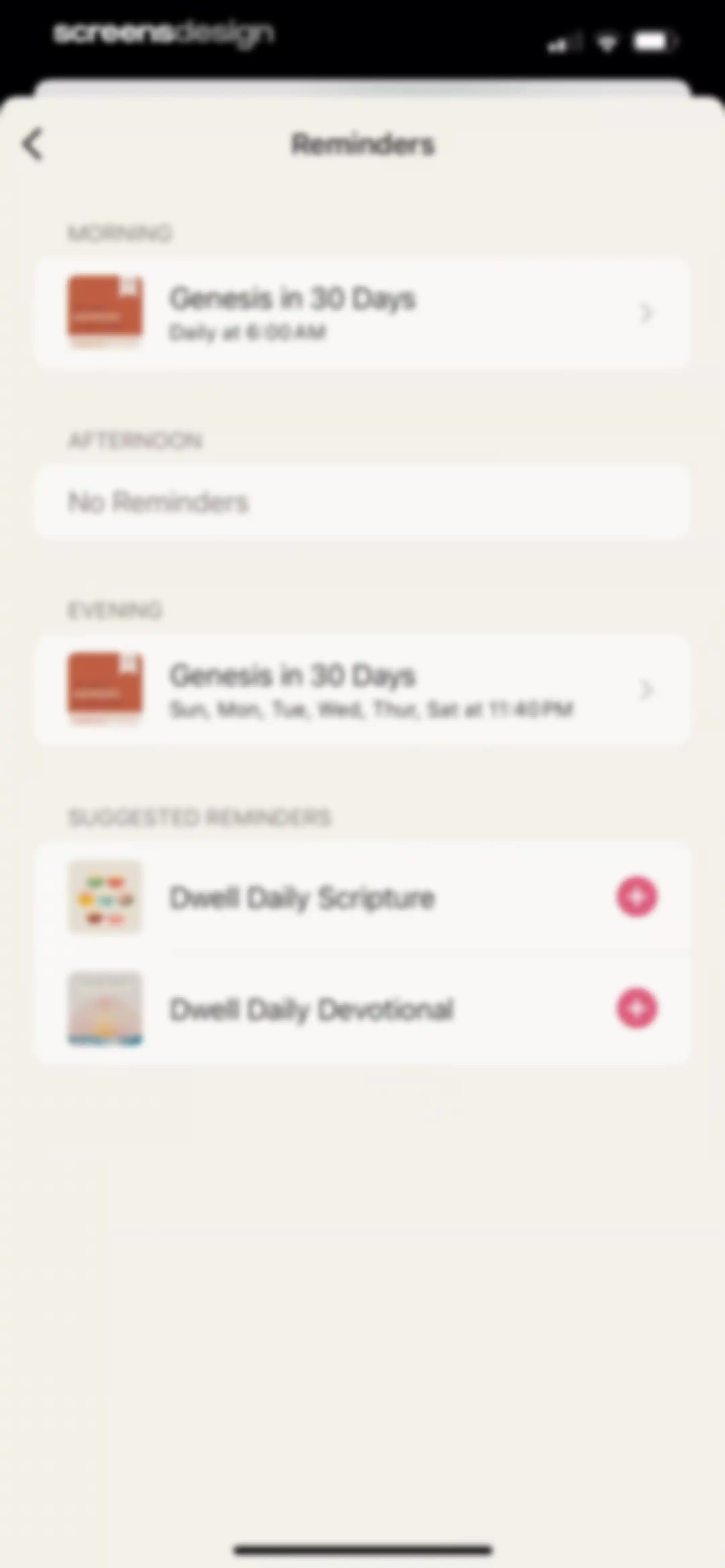 Dwell: Audio Bible screen 127