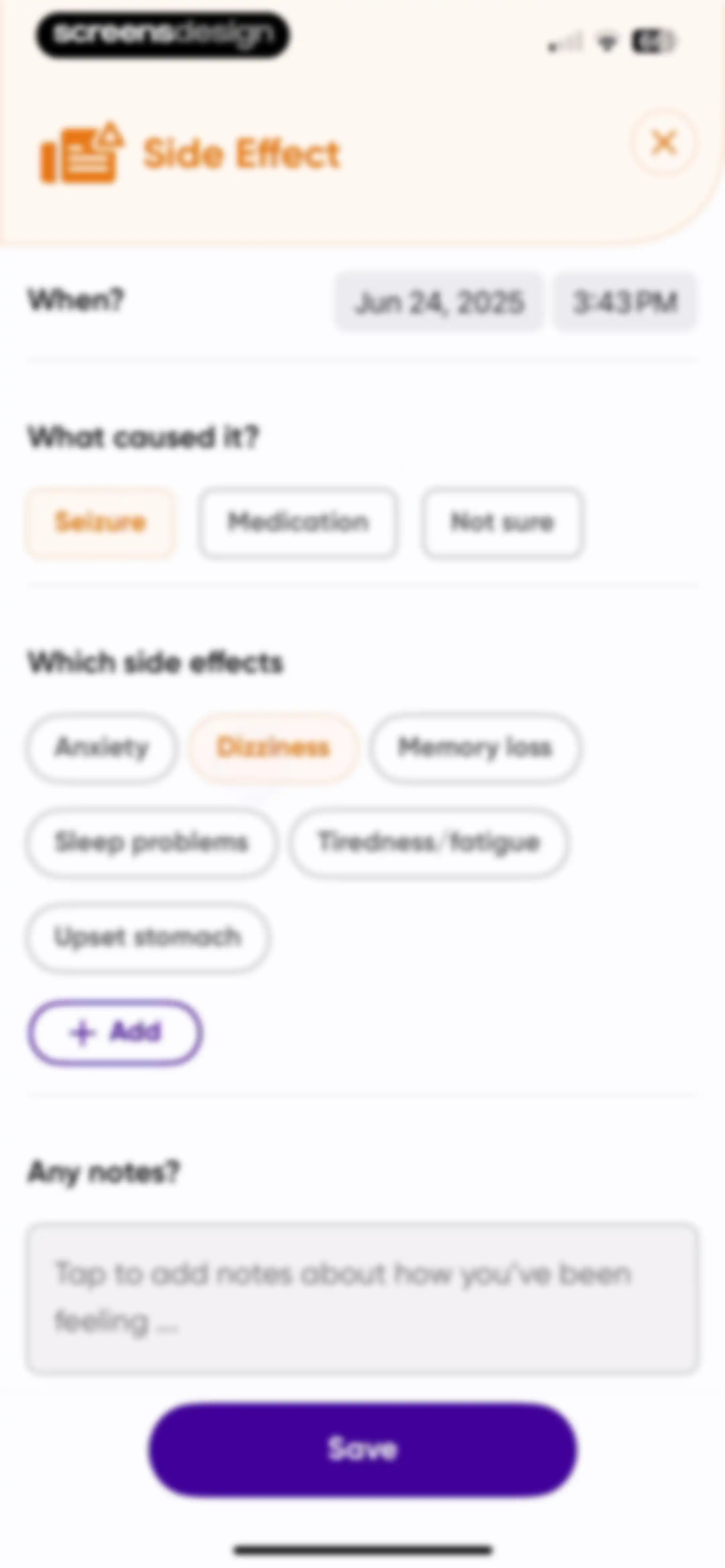 Epsy: Seizure Log for Epilepsy screen 81