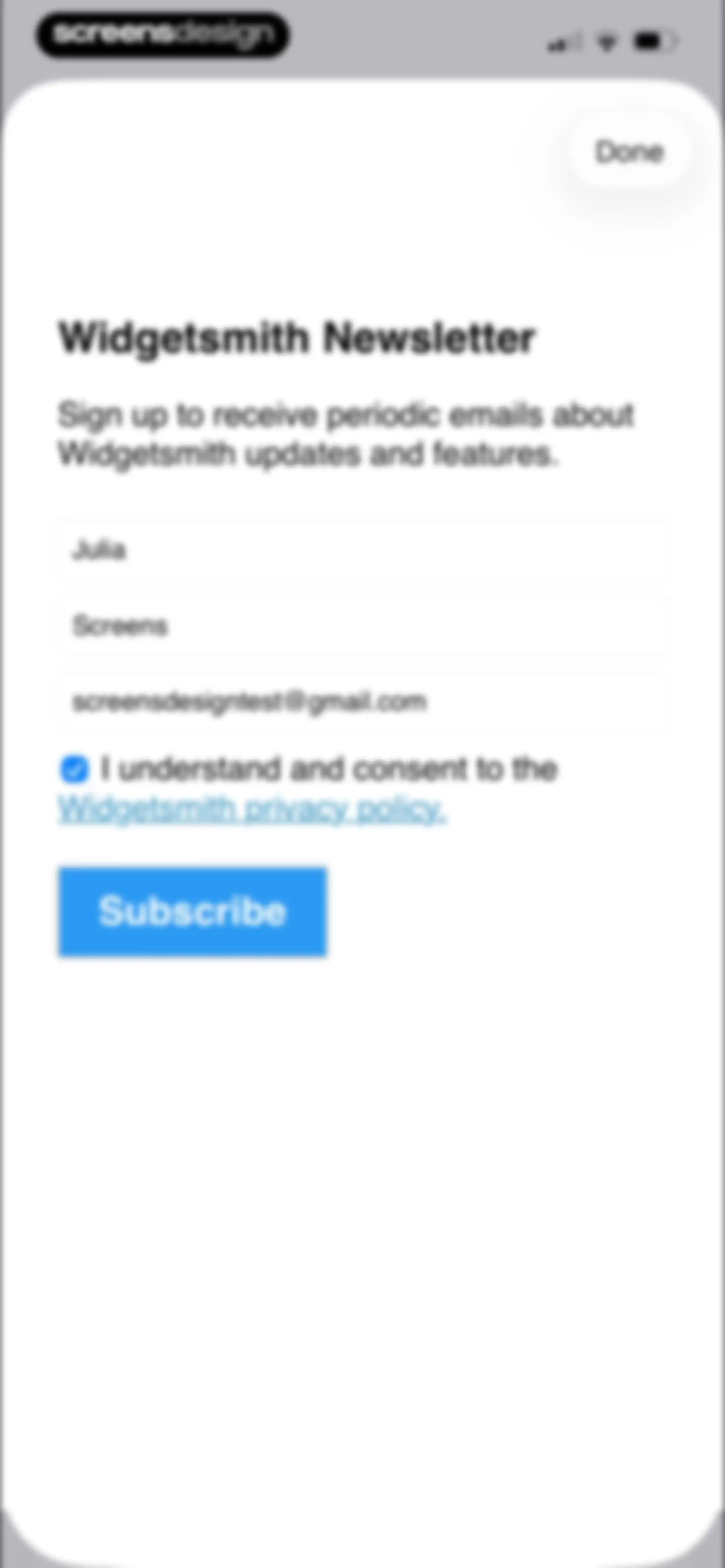 Widgetsmith screen 136