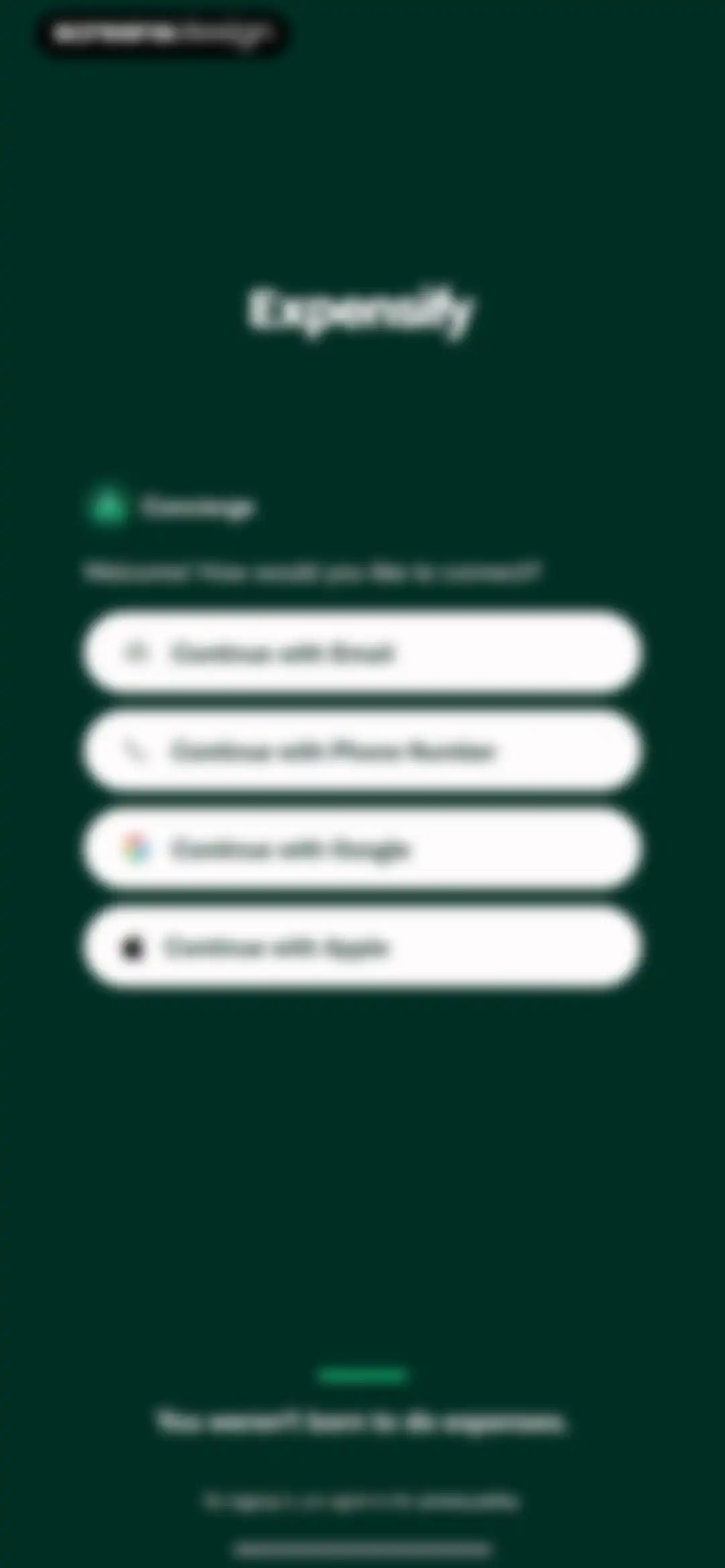 Expensify - Travel & Expense screen 1