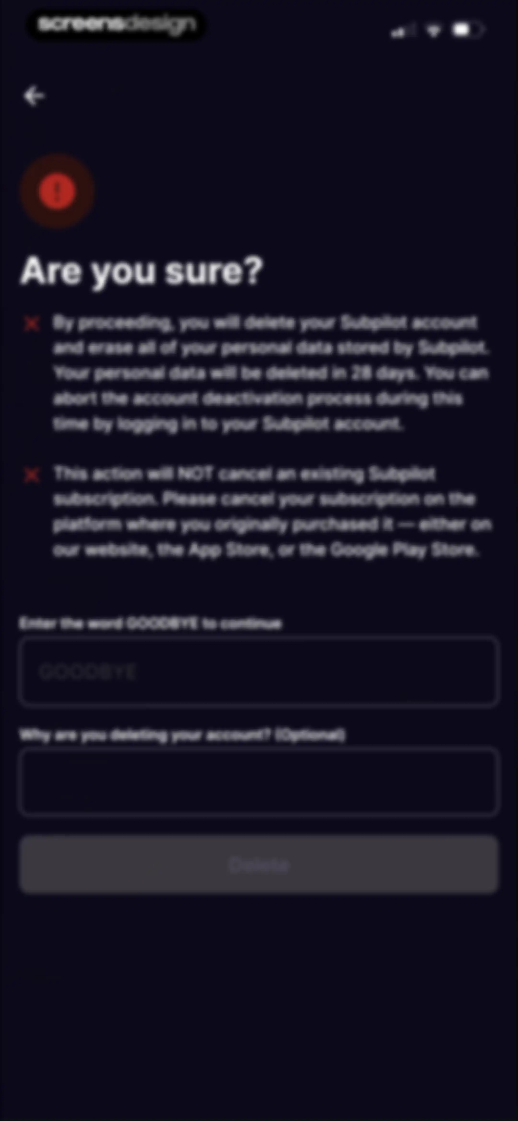SubPilot: Cancel Subscriptions screen 76