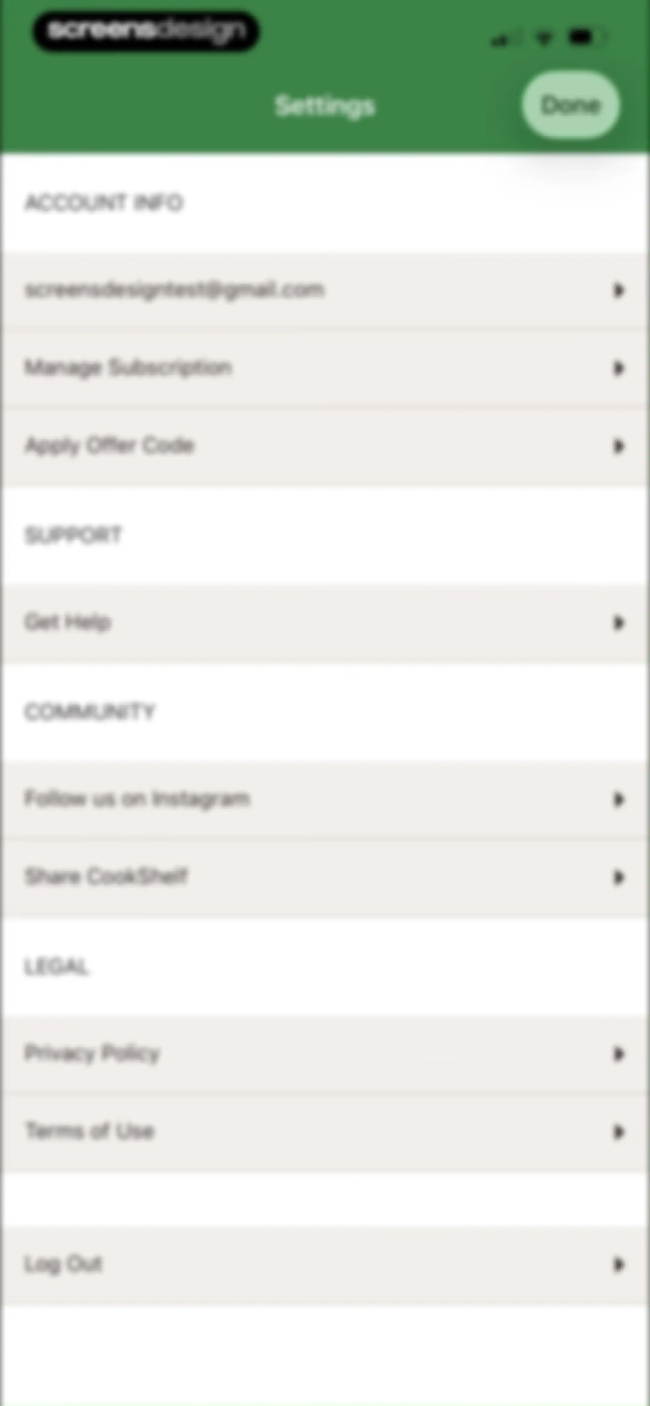 CookShelf: Search Cookbooks screen 115