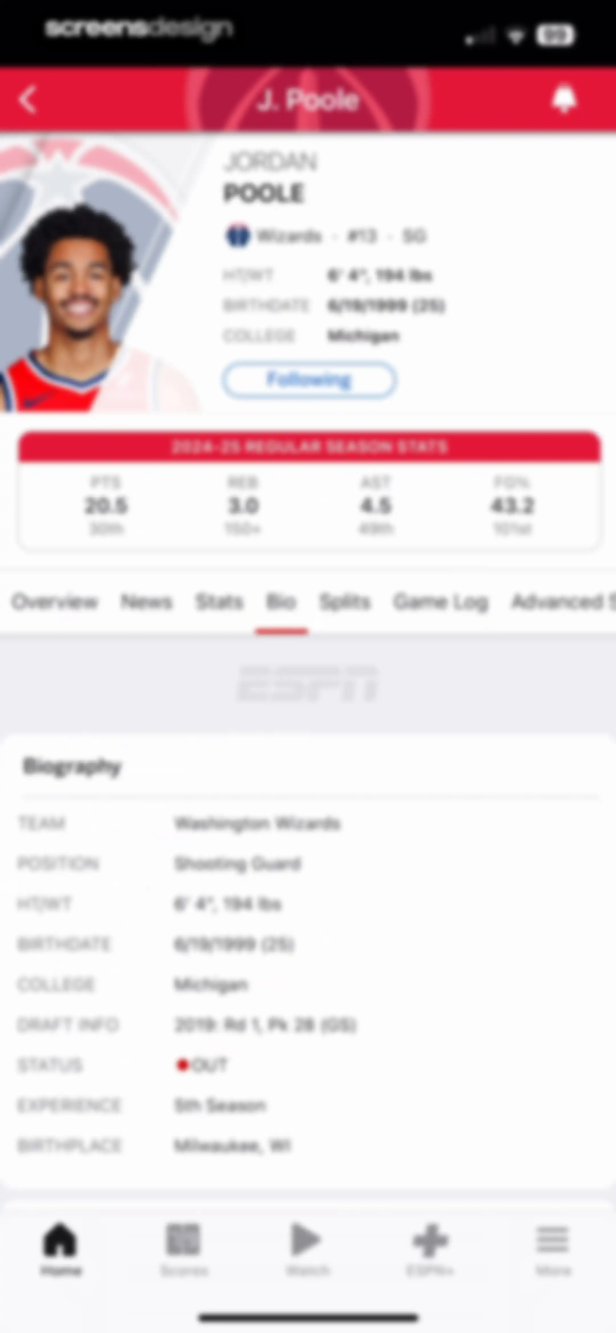 ESPN: Live Sports & Scores screen 22