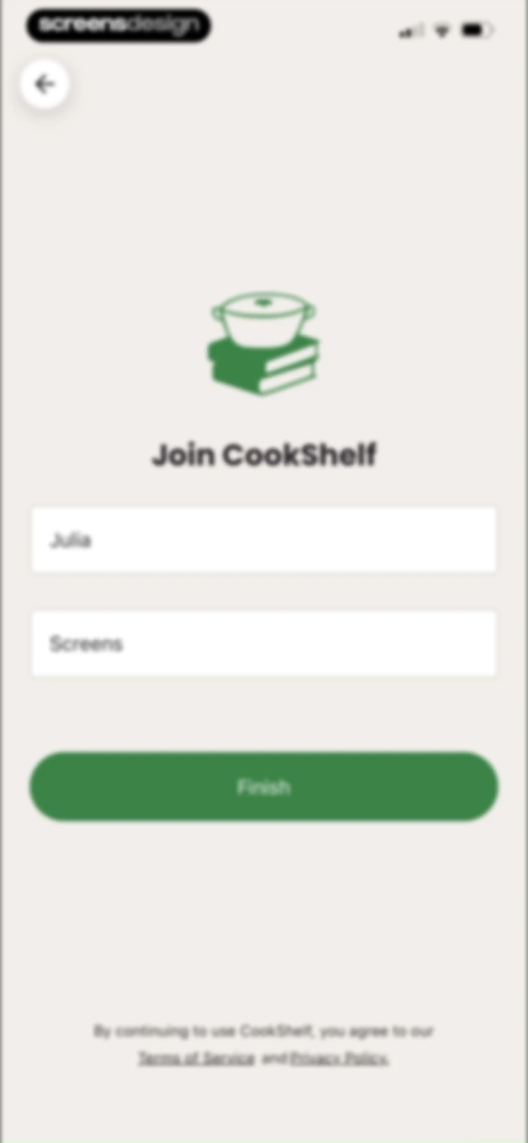 CookShelf: Search Cookbooks screen 16