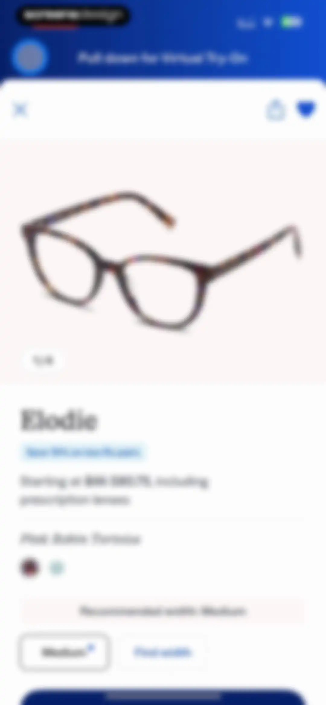 Warby Parker screen 85