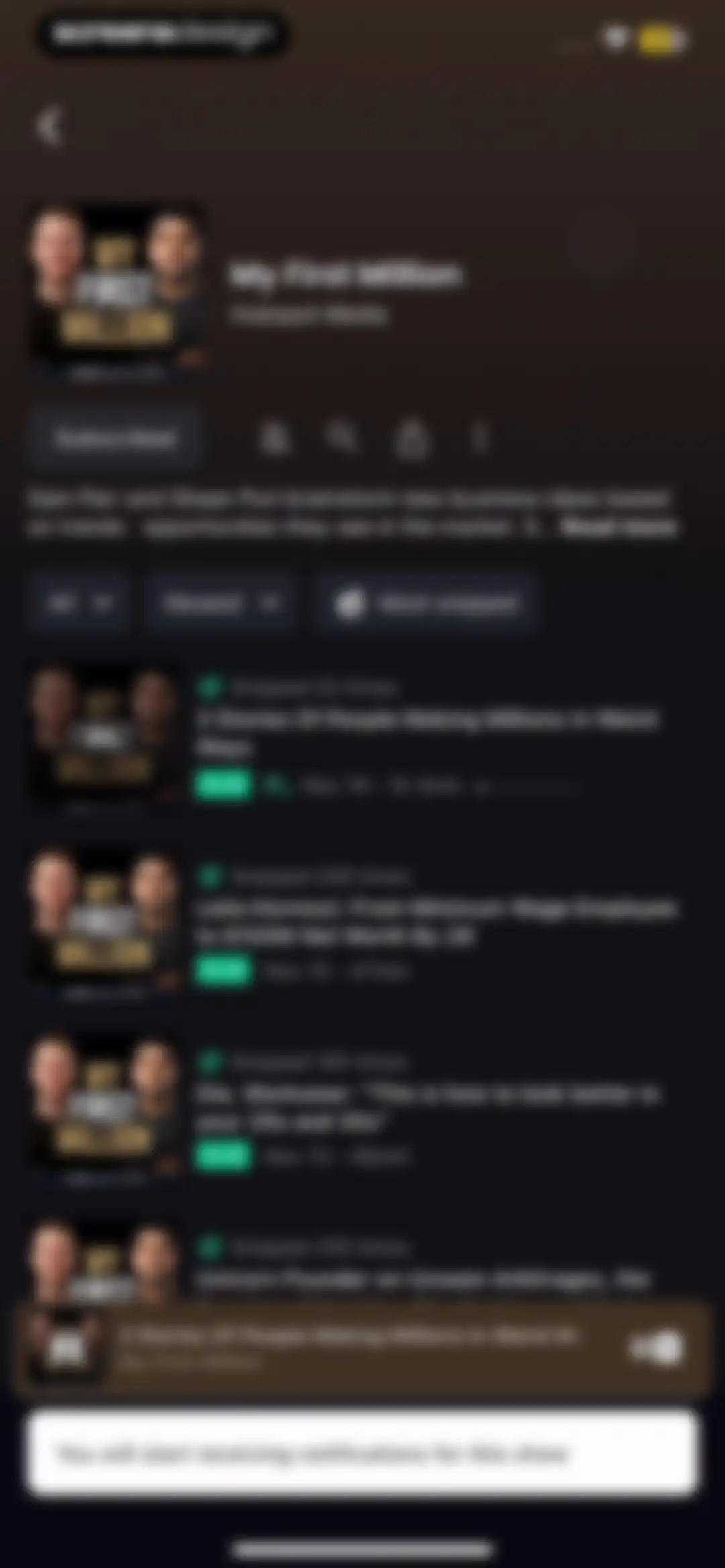 Snipd | AI Podcast Player screen 60