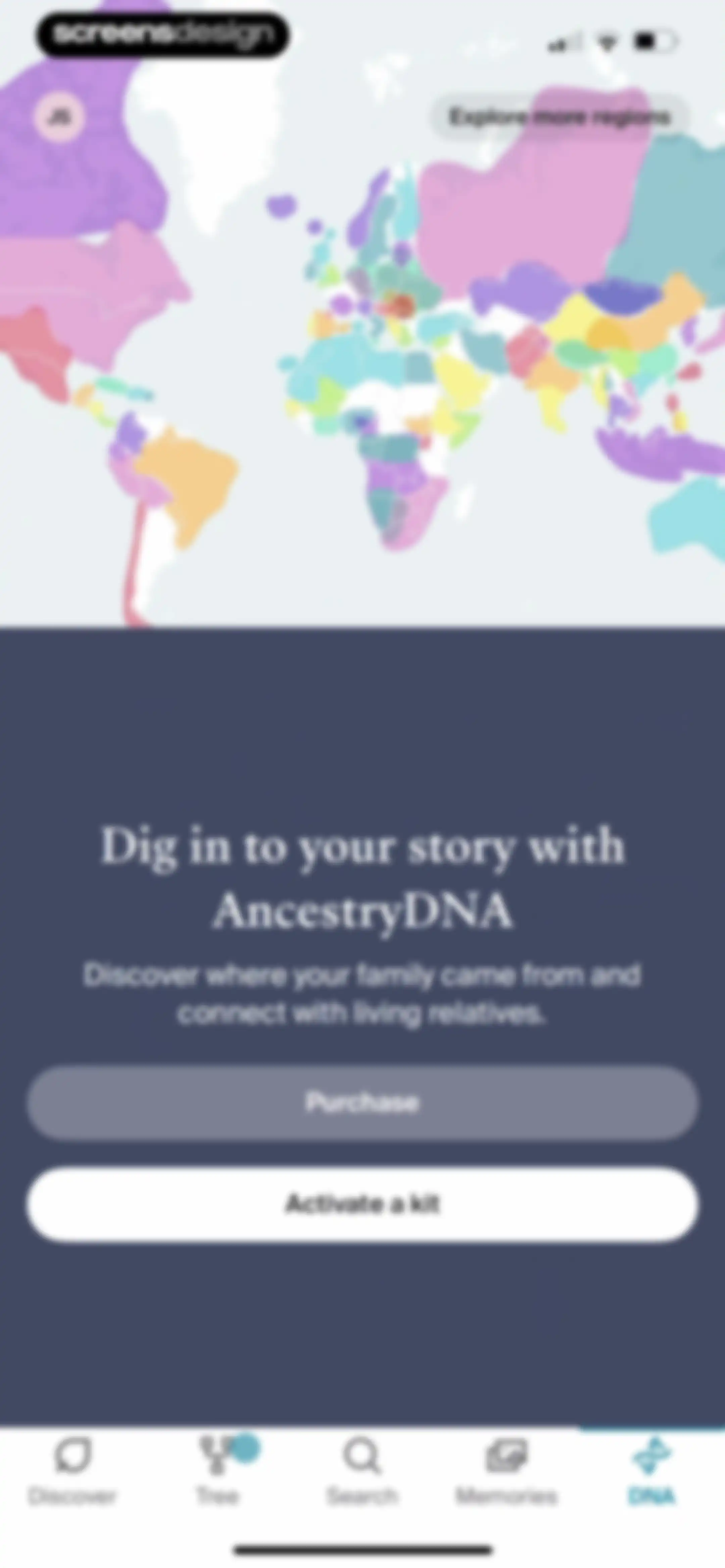 Ancestry: Family History & DNA screen 278