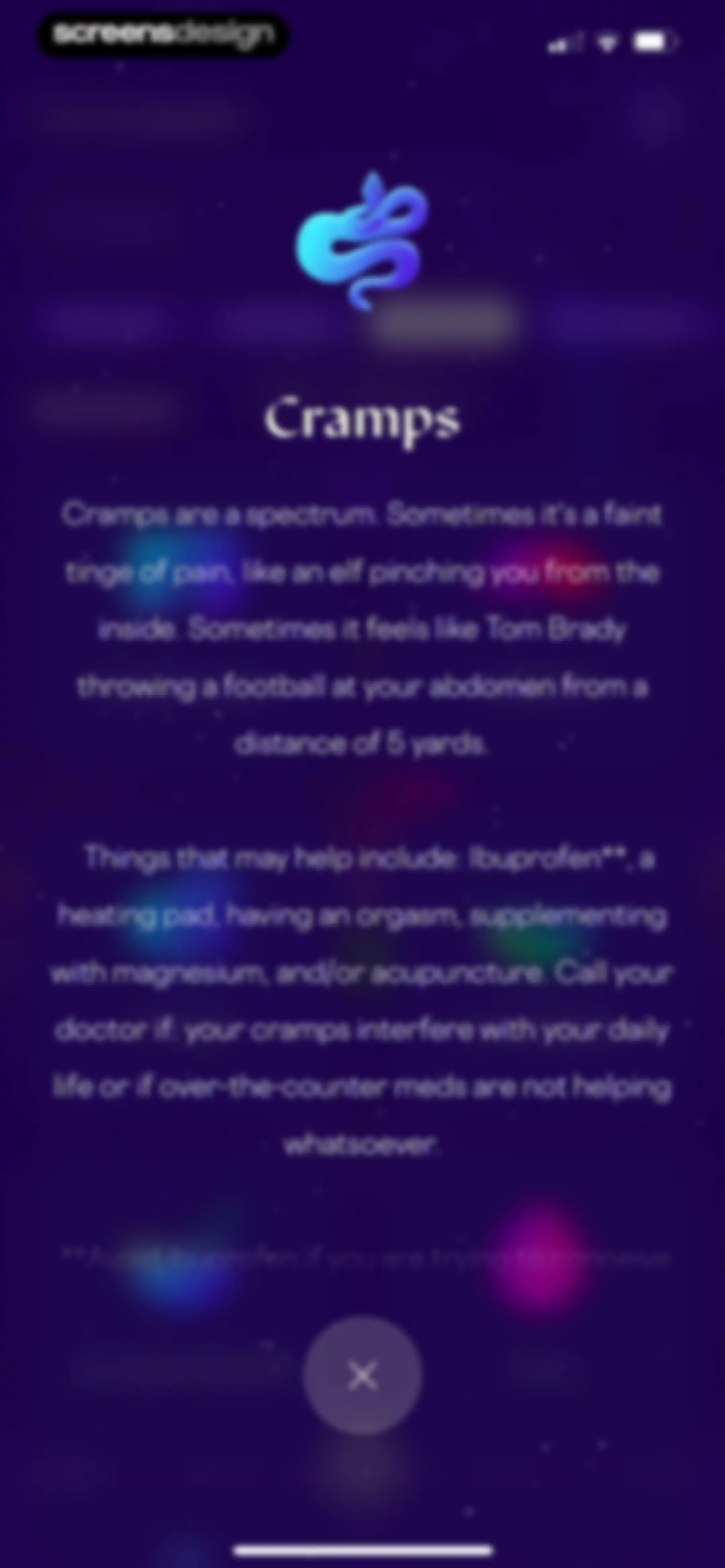 Stardust Period Tracker screen 41